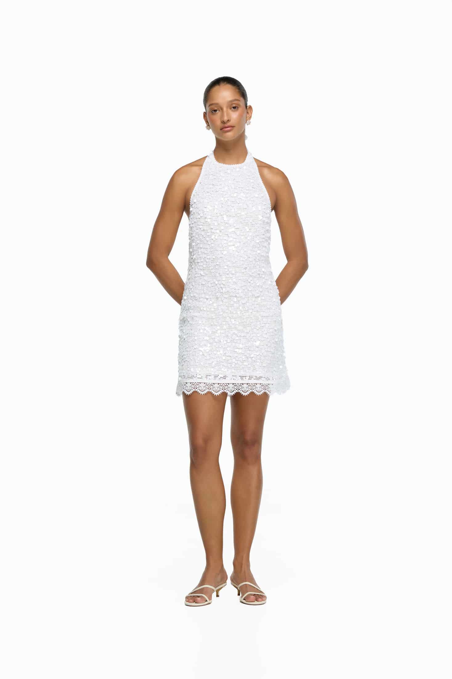 LUMINA MINI DRESS WHITE - miniatura 1