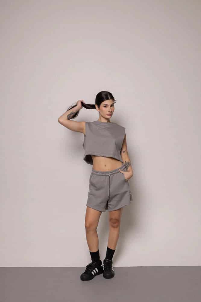 Short 8727 Sgo Dama-Gris - miniatura 2