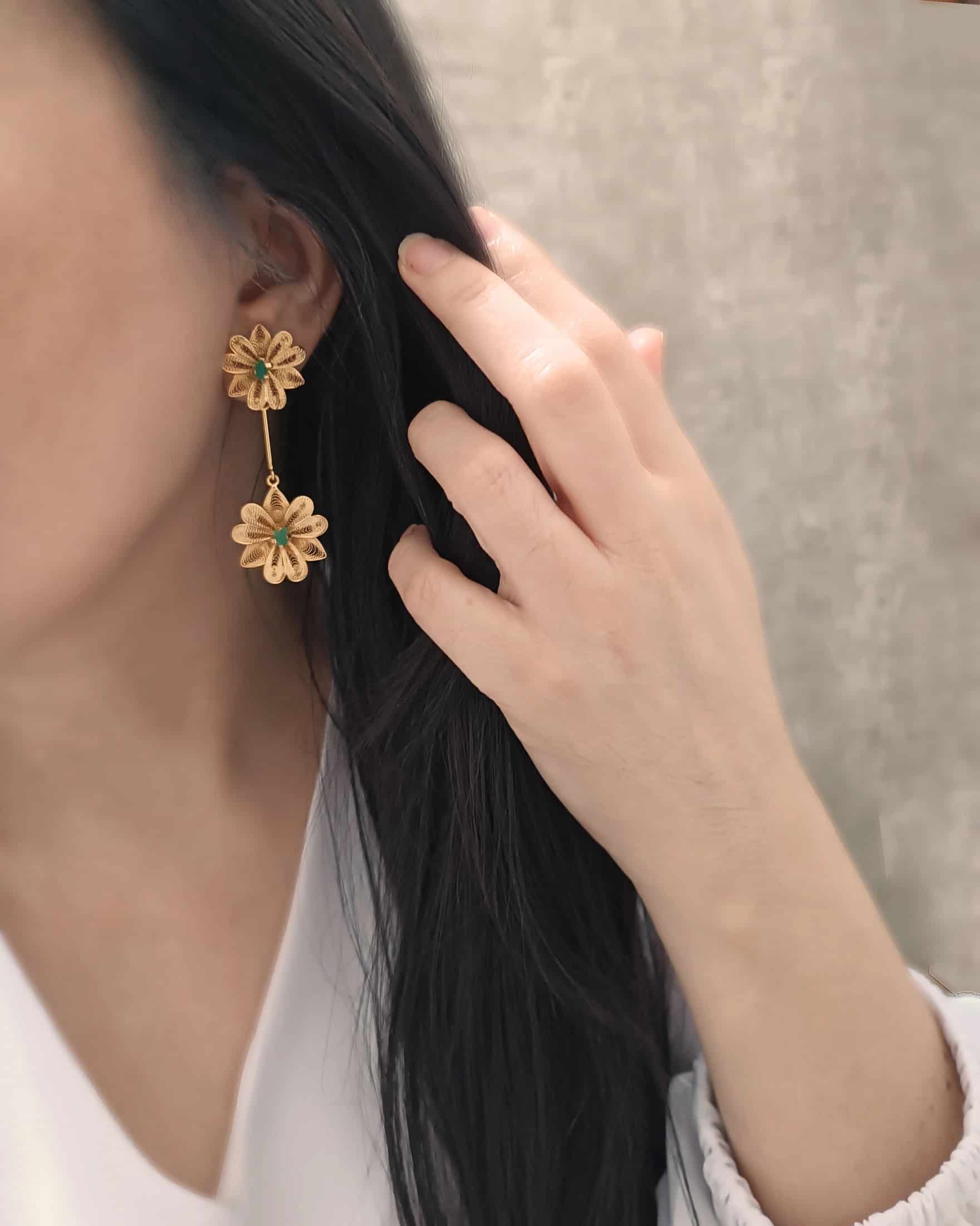 Aretes doble flor, Kany - miniatura 4