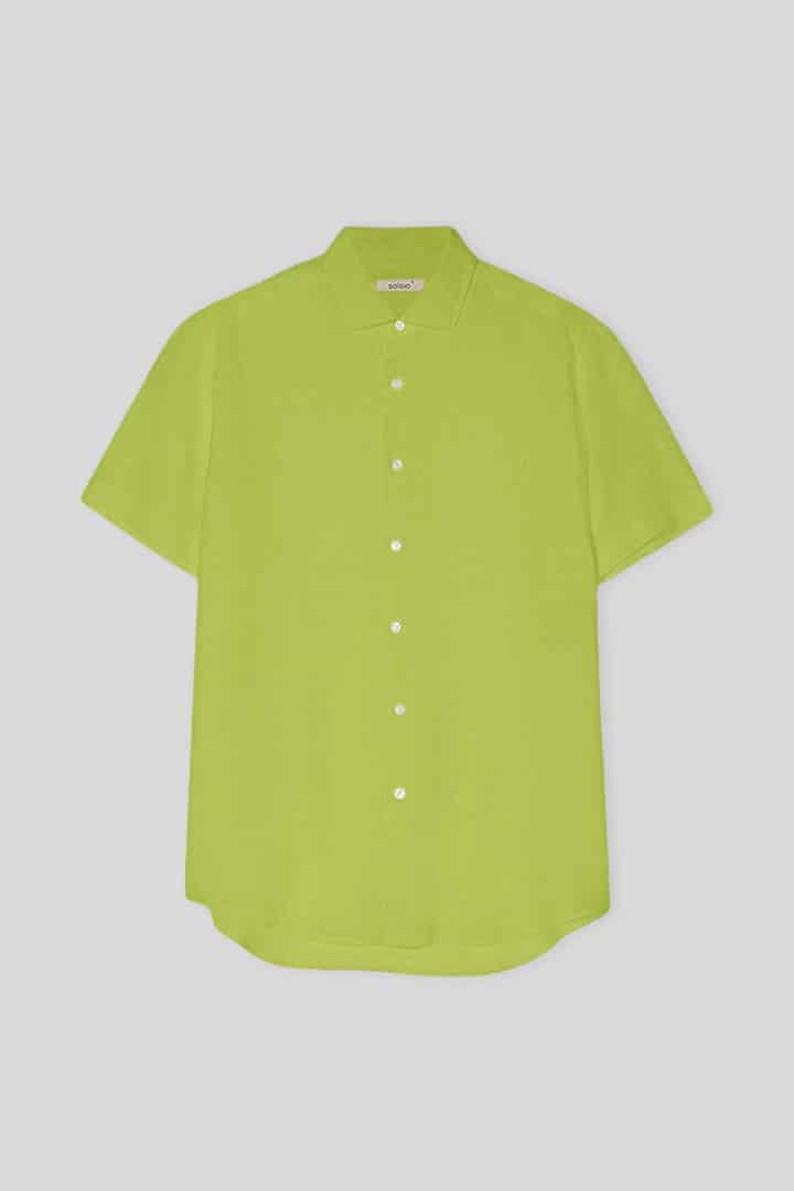 Men's linen shirt love bird - miniatura 1