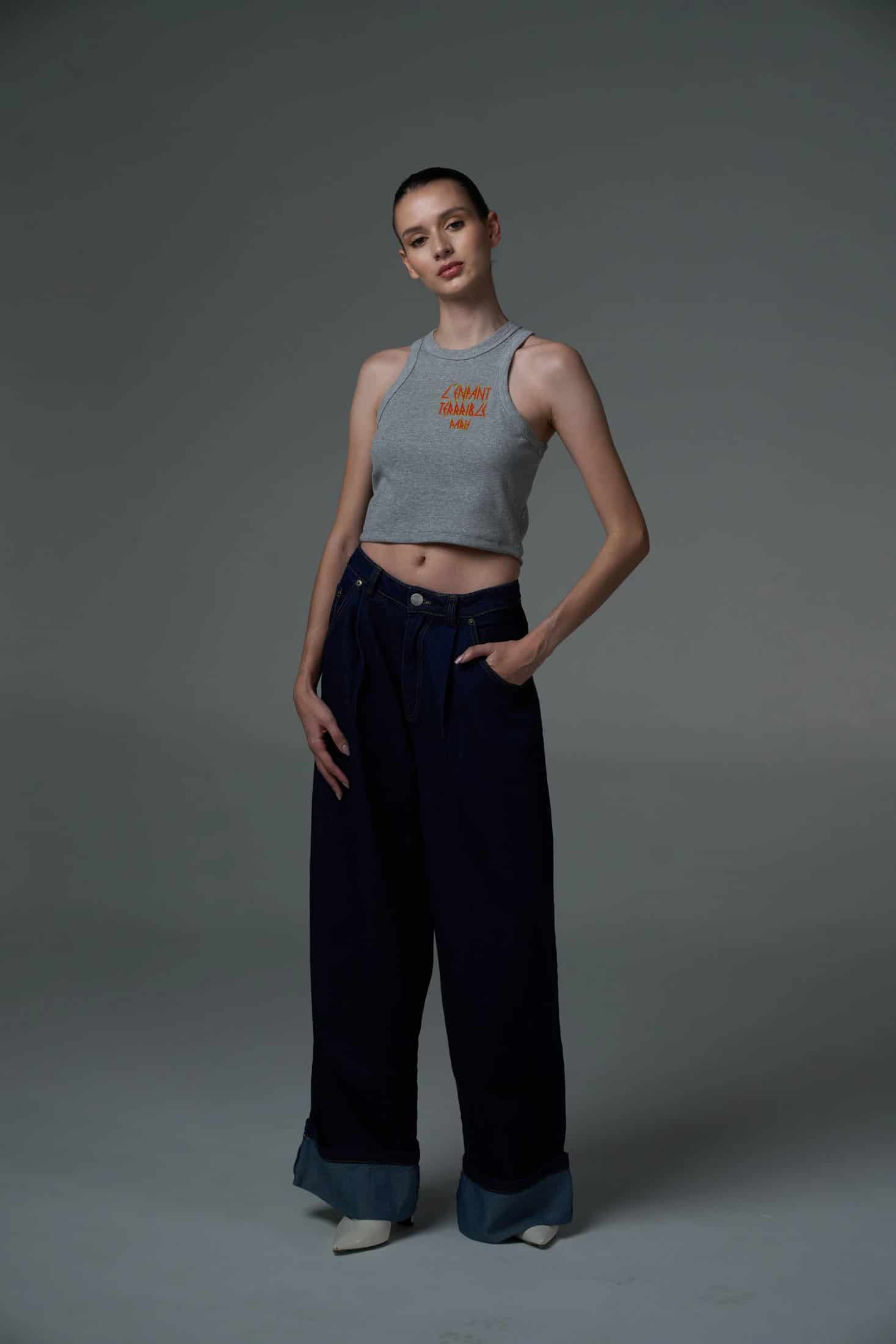 L'ENFANT GRAY WOMEN TANK TOP - miniatura 7