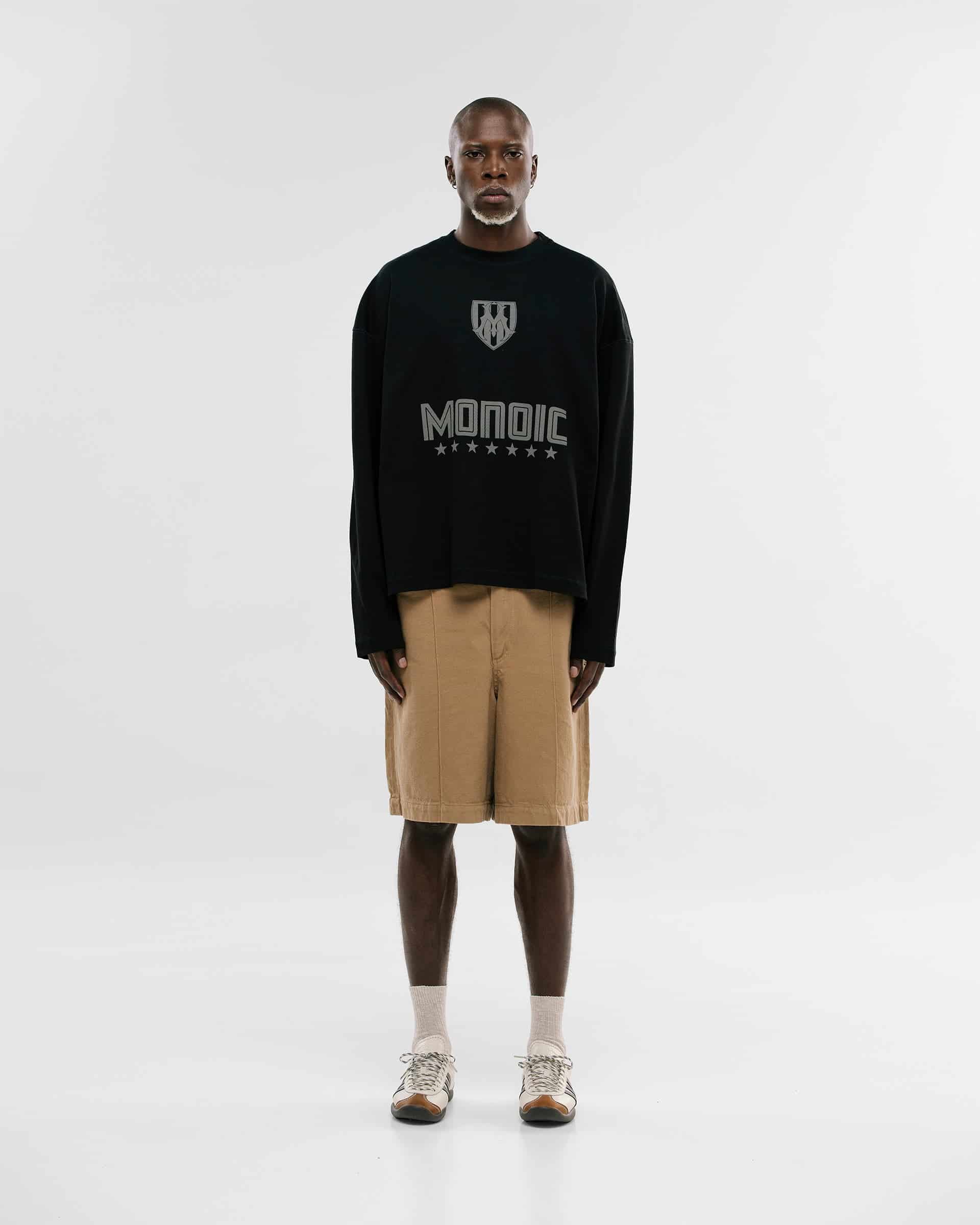 Camiseta Oversized Shield Waffle Long Sleeve - Negro (Exclusive) - miniatura 6