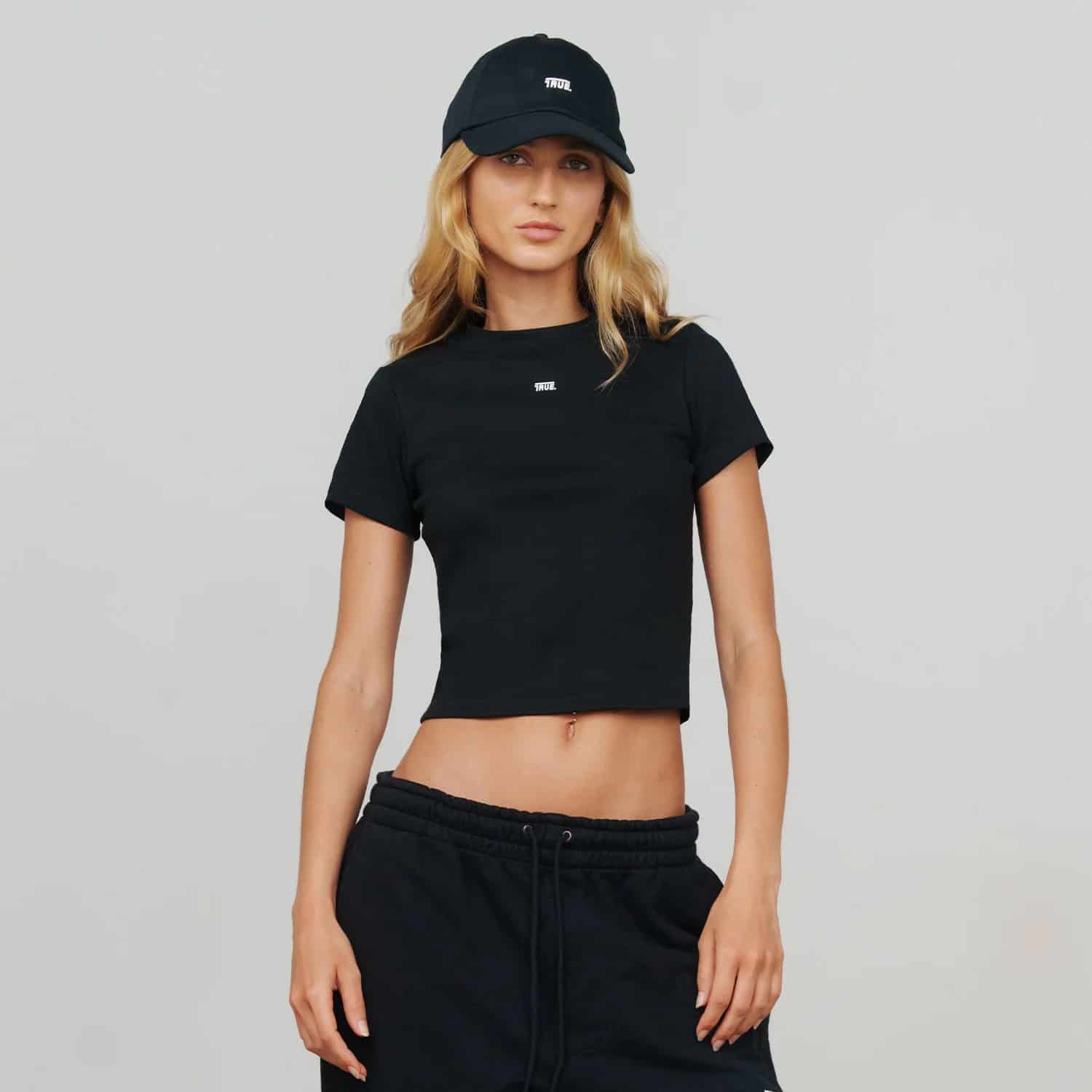 Slim Ribbed Fitted Tee - Black - miniatura 5