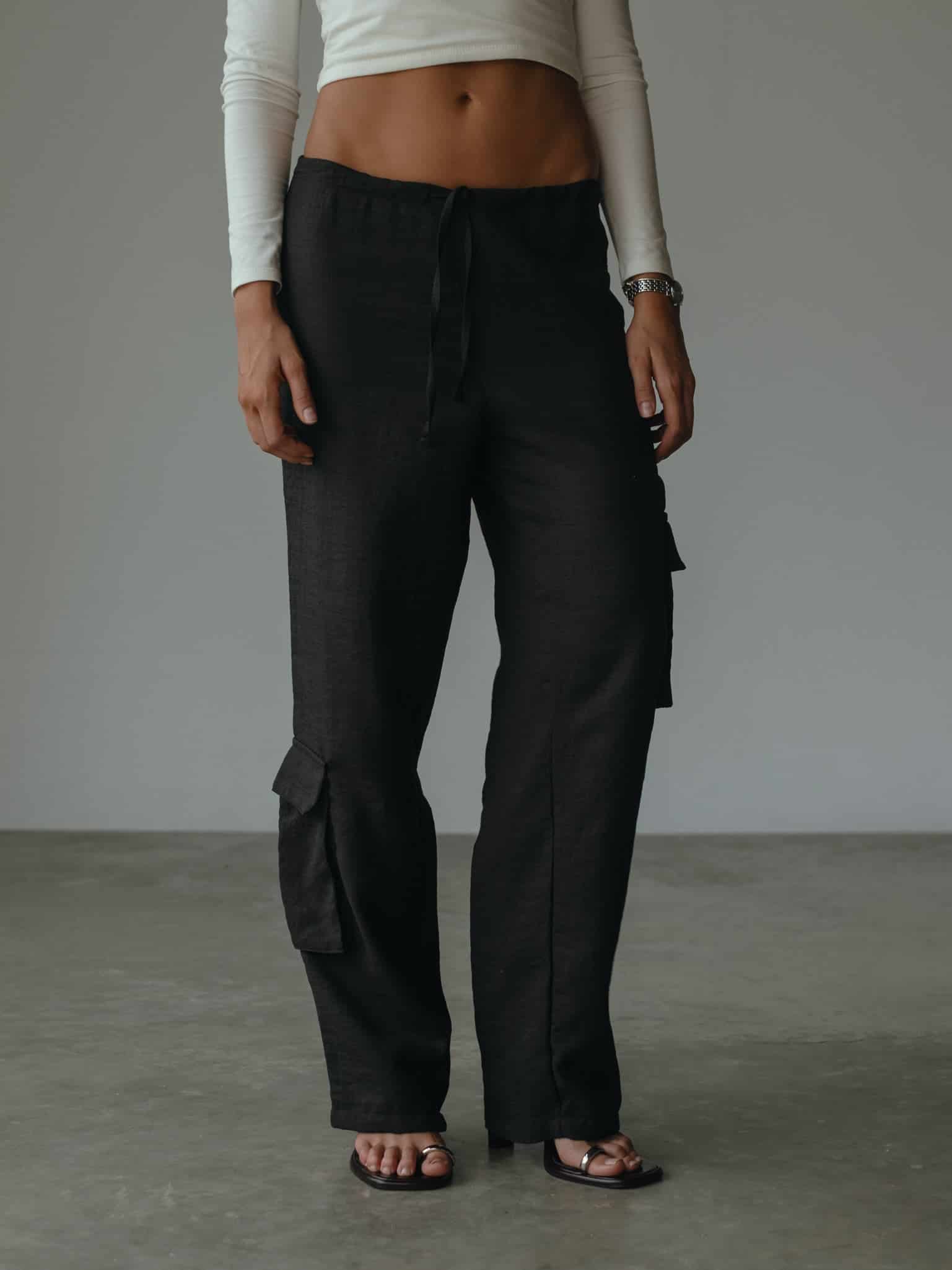 LIGHT CARGO PANT - BLACK - miniatura 3