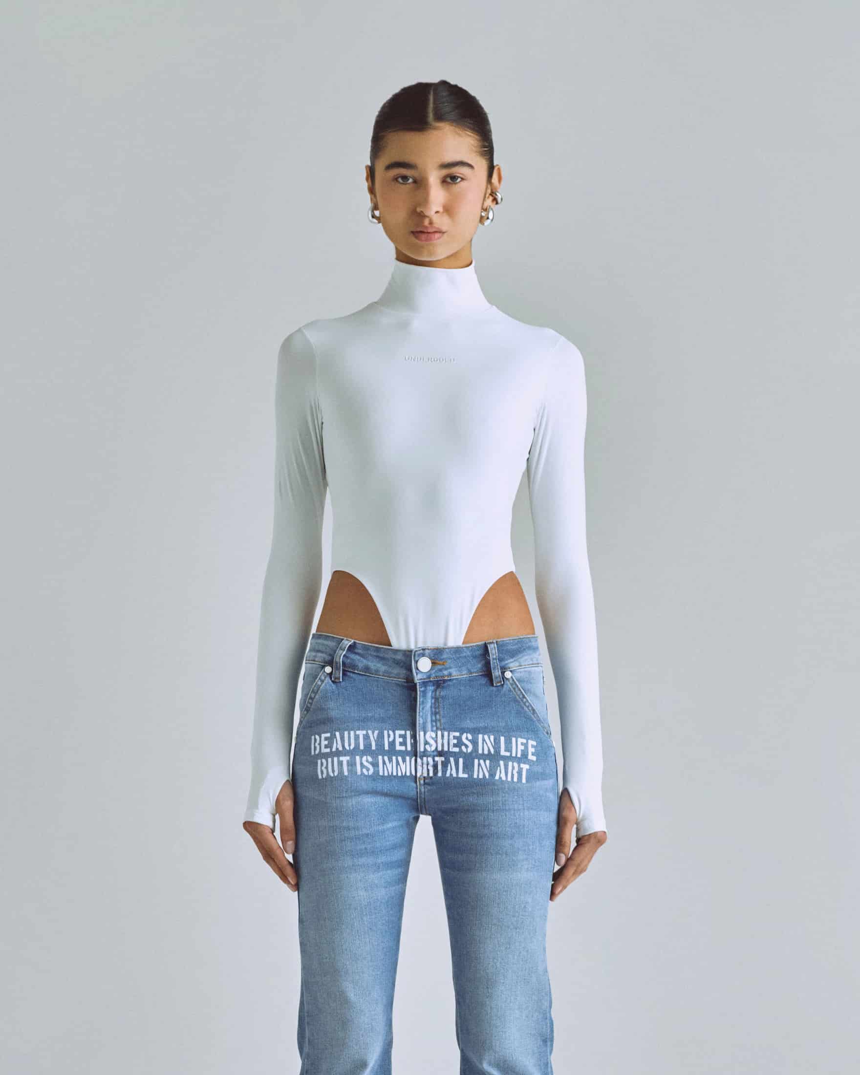 Basics Turtleneck Backless Body White - miniatura 3