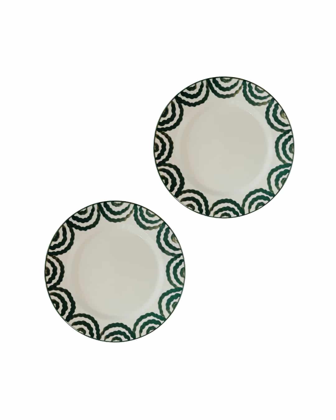 SET X2 DINNER PLATE - GREEN - miniatura 1