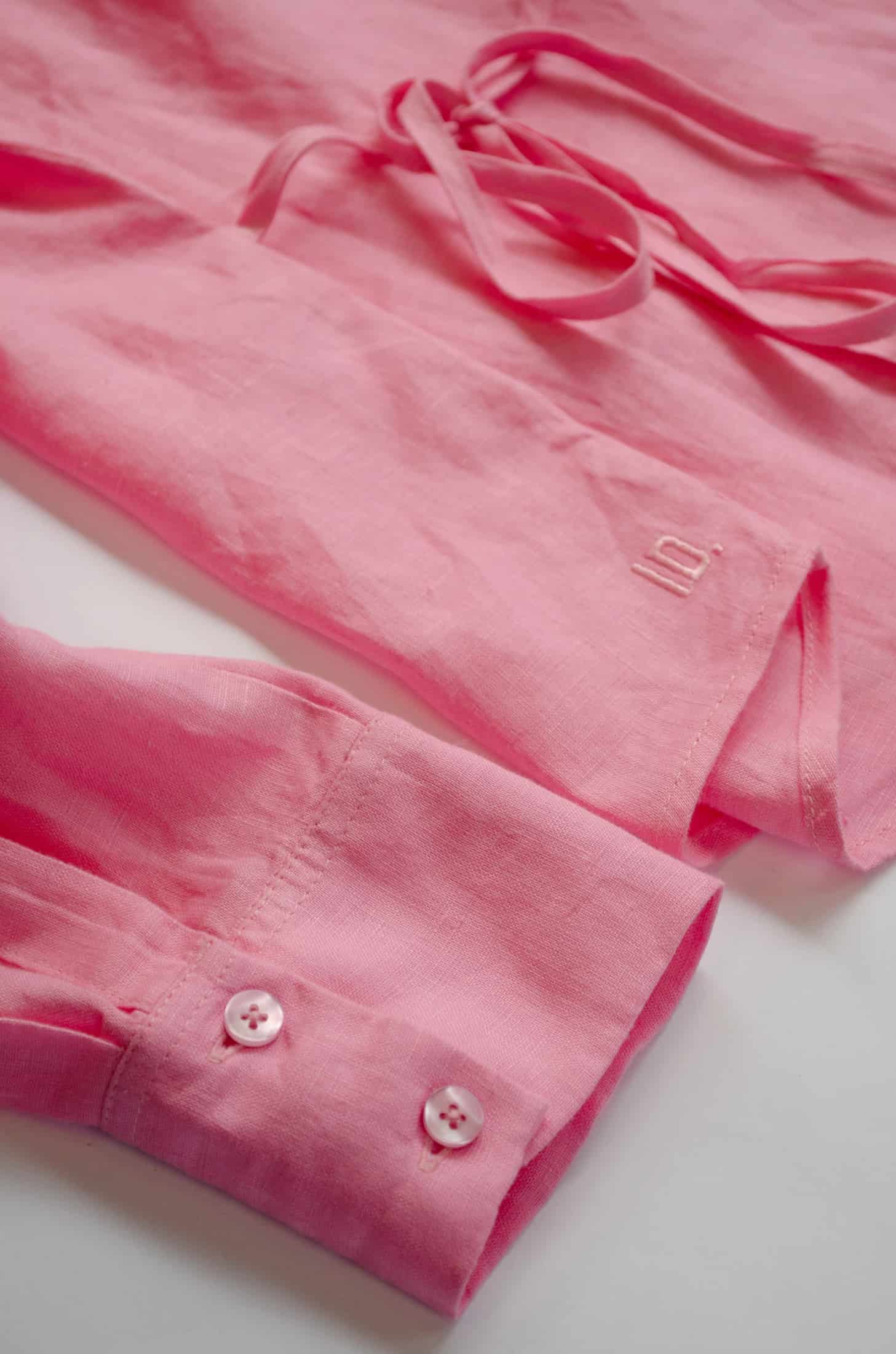 Camisa Aura de lino | Rosado / Vino - miniatura 4