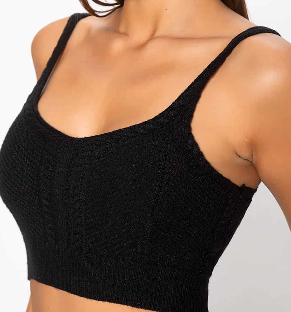 Crop top tejido open knit - miniatura 4