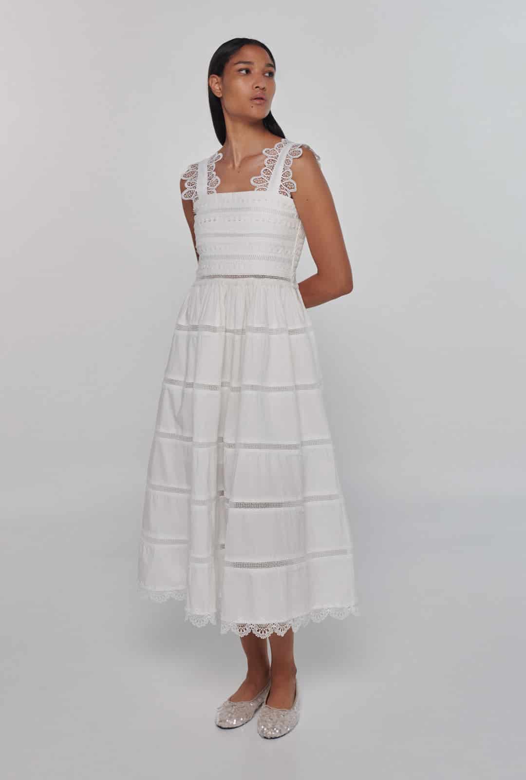 KATE DRESS WHITE - miniatura 1