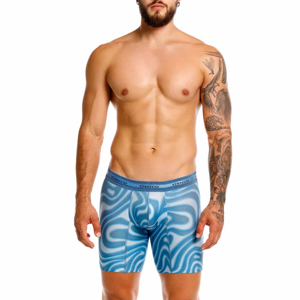 BOXER MEDIO FAUVE AZUL - miniatura 6