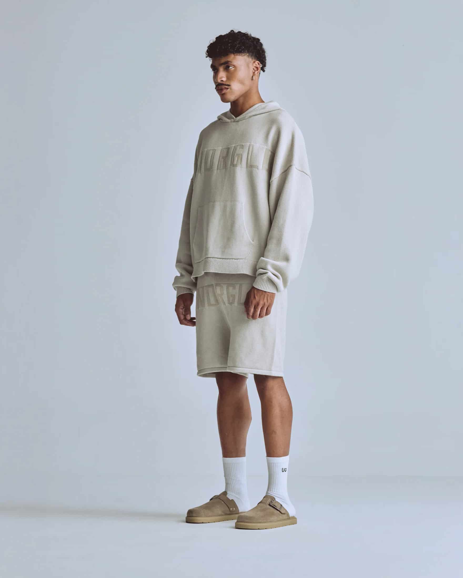 Basics UNDRGLD Knitted Shorts Cream - miniatura 11