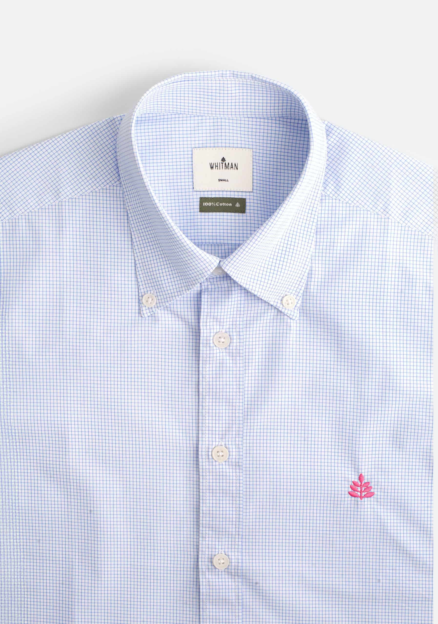 Camisa H CBD Cuadros Peq. L-Fuc Azul Claro - miniatura 2