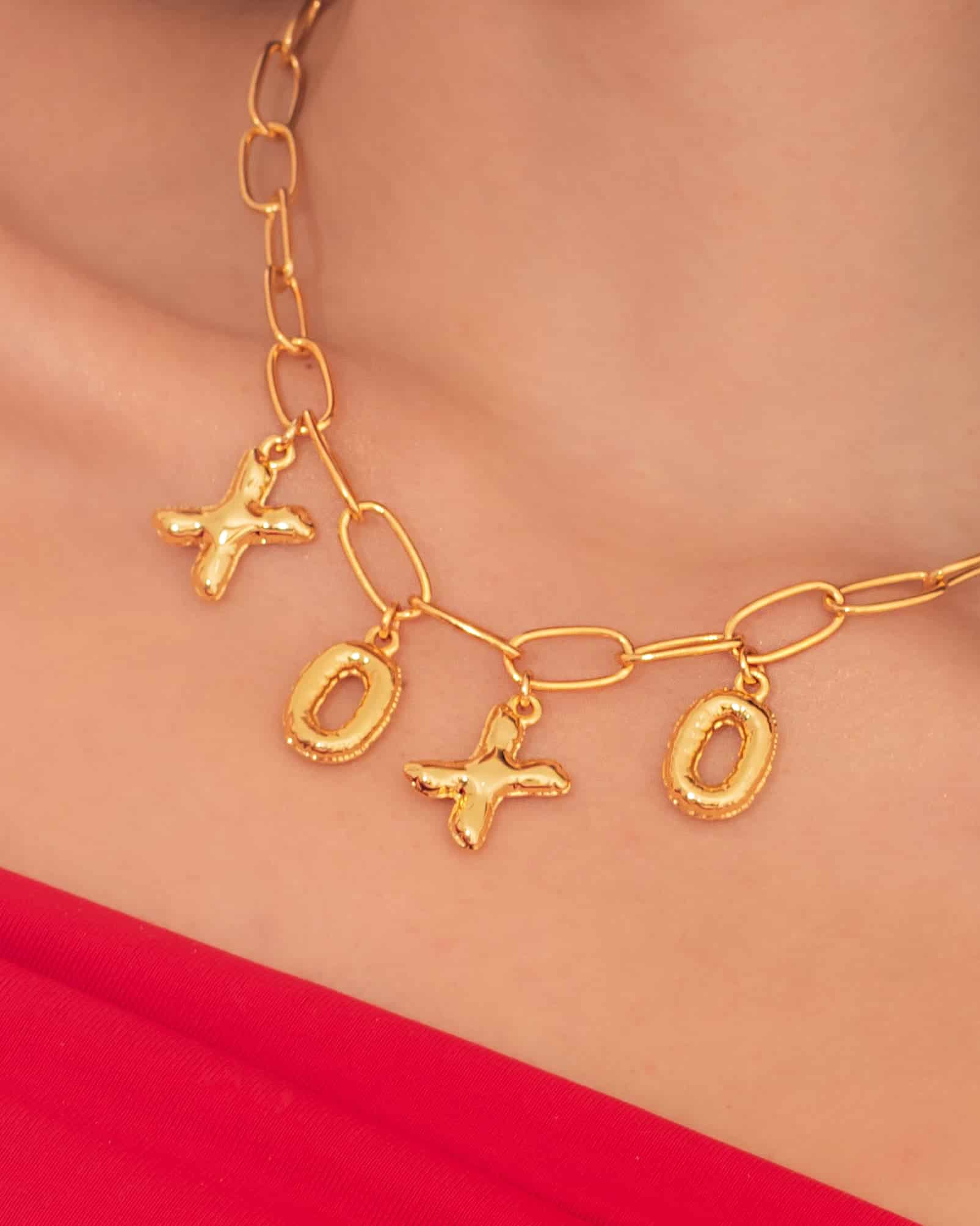 Collar XOXO + Aretes - miniatura 1