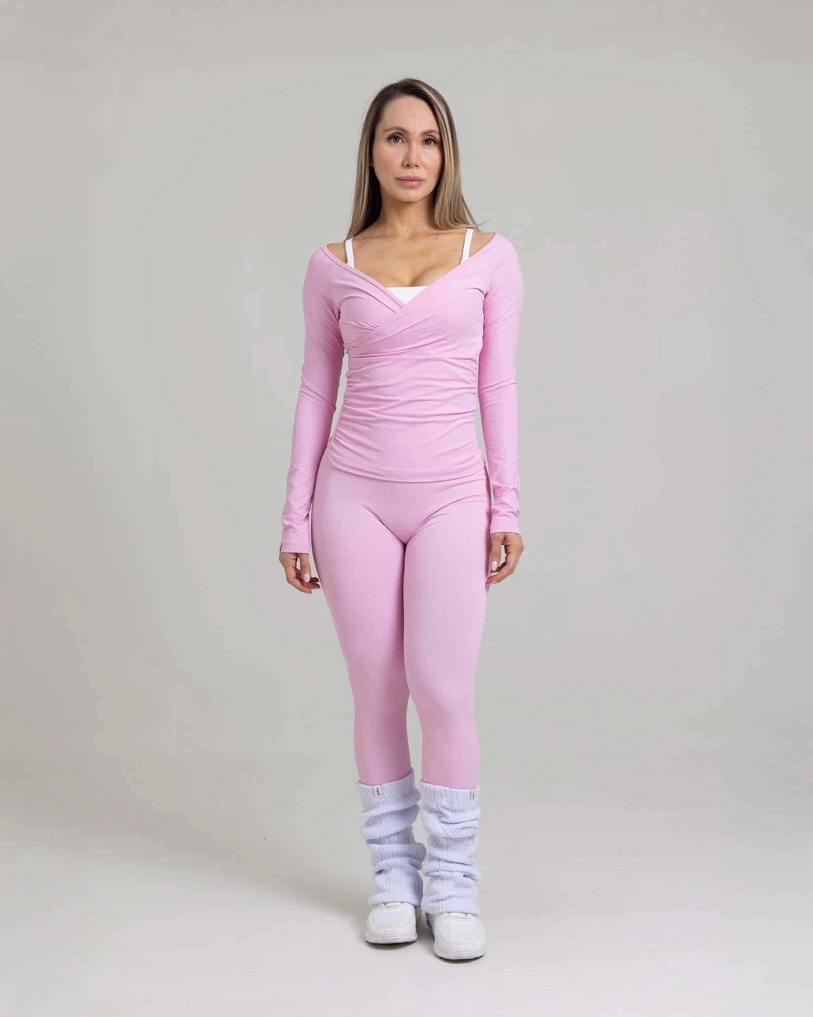 Leggings sculpt seamless rosado tropi FIBER - miniatura 1