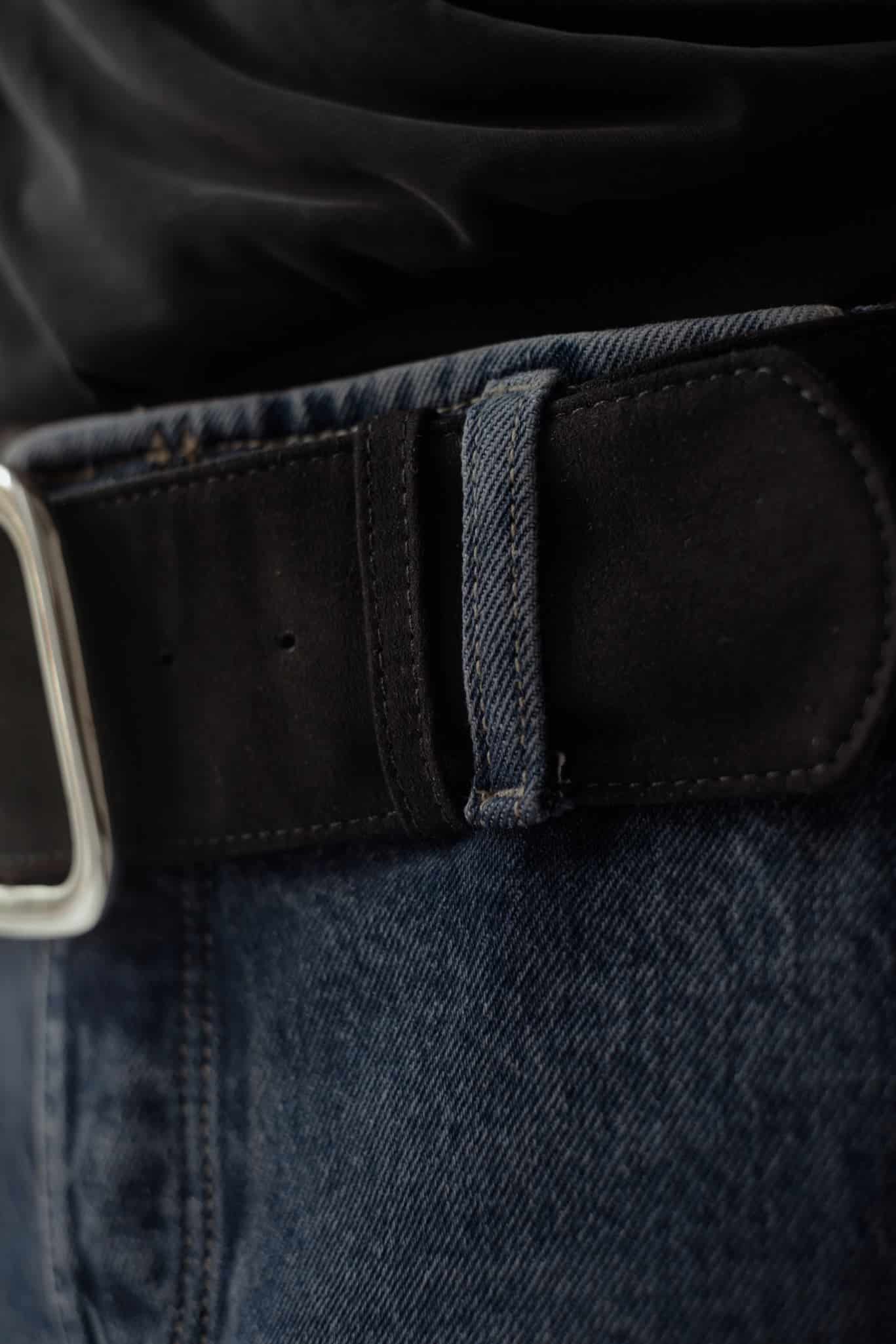 SUEDE BIG BELT - BLACK - miniatura 6