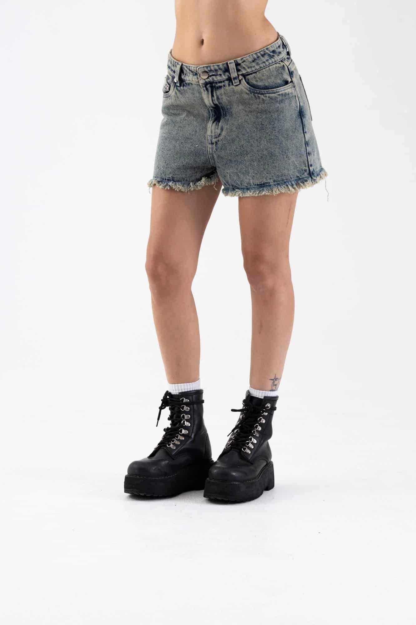 BLACK ACID DENIM SHORT - miniatura 41