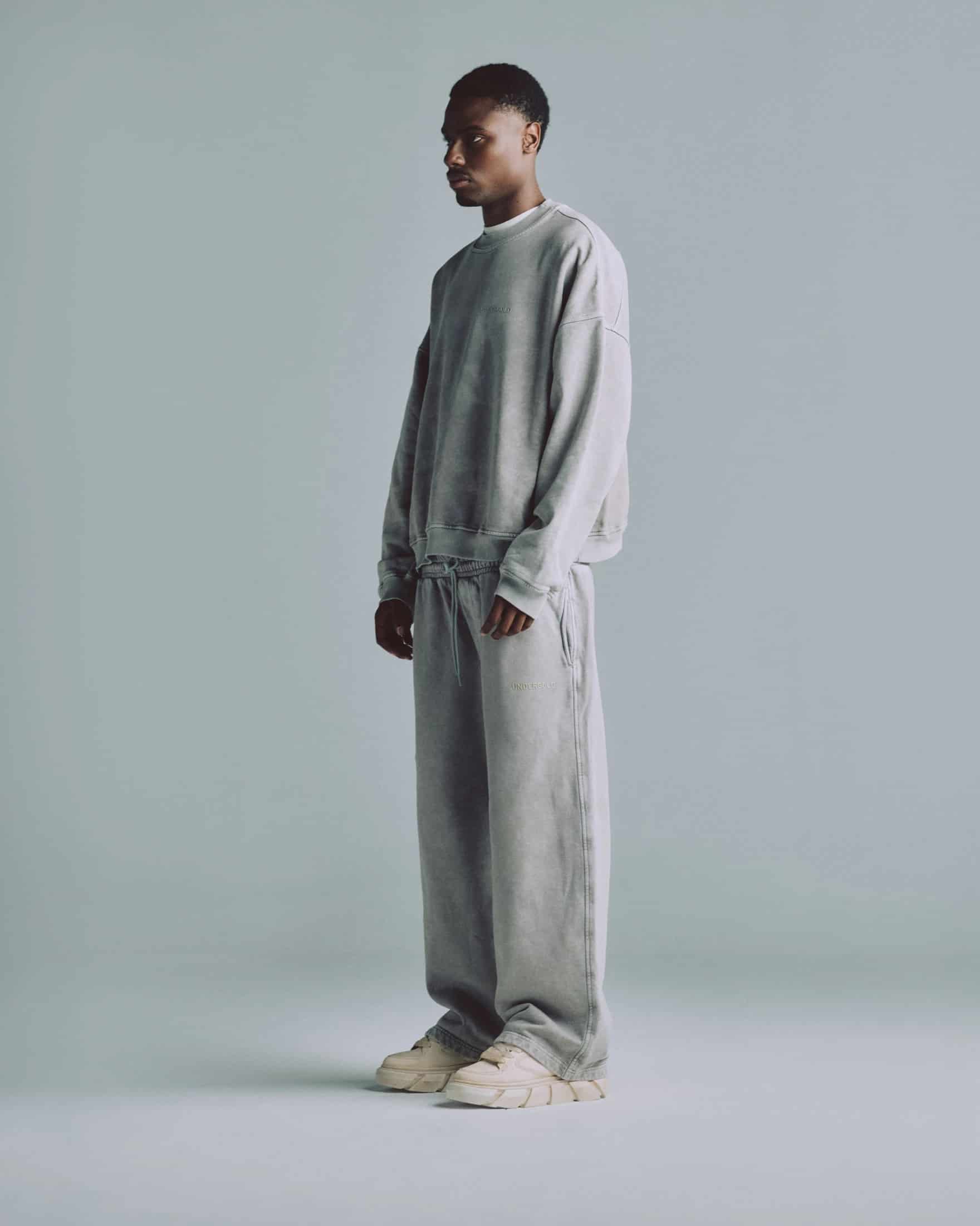 Line Logo Crewneck Washed Gray - miniatura 5