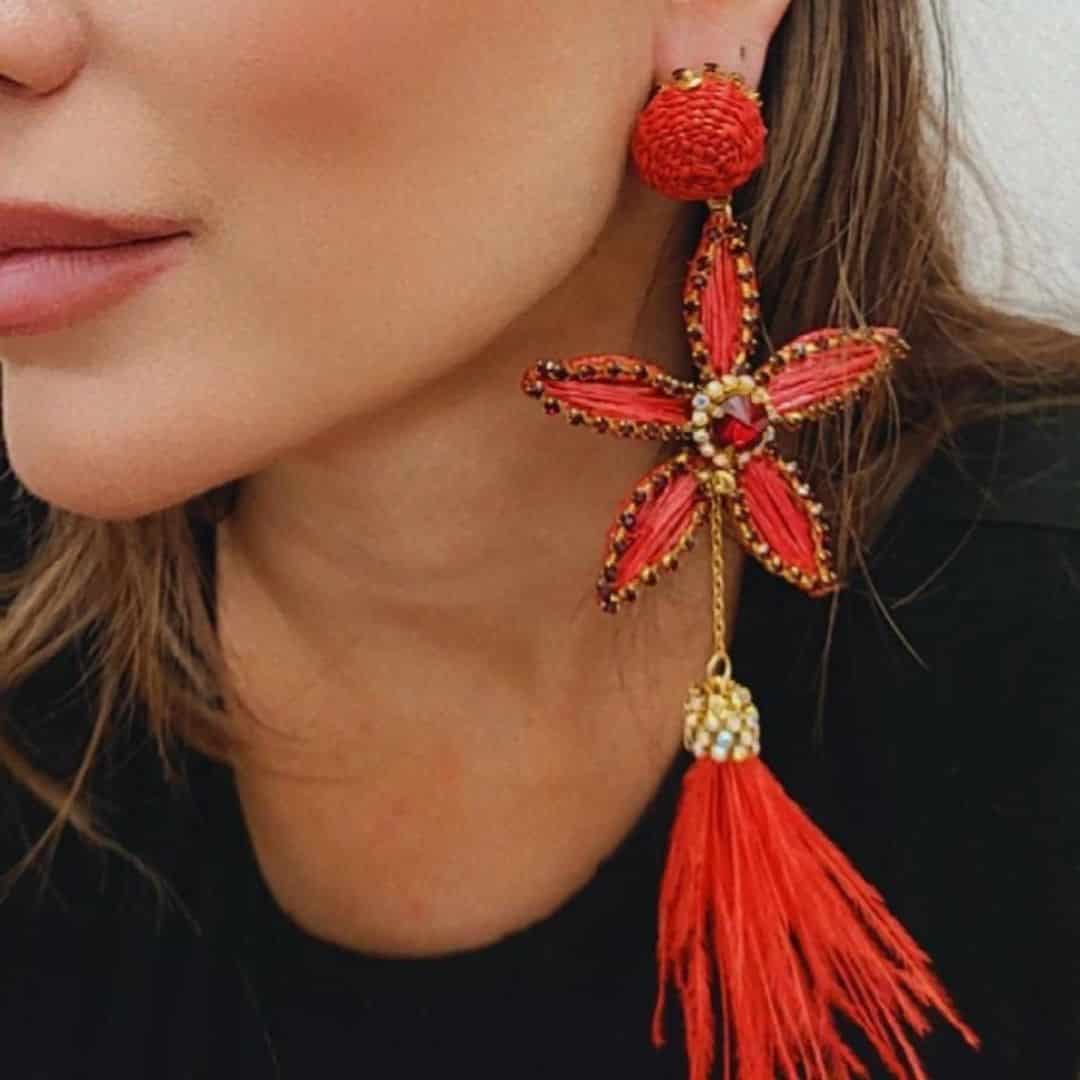 Red Star-Shaped Earrings - miniatura 2