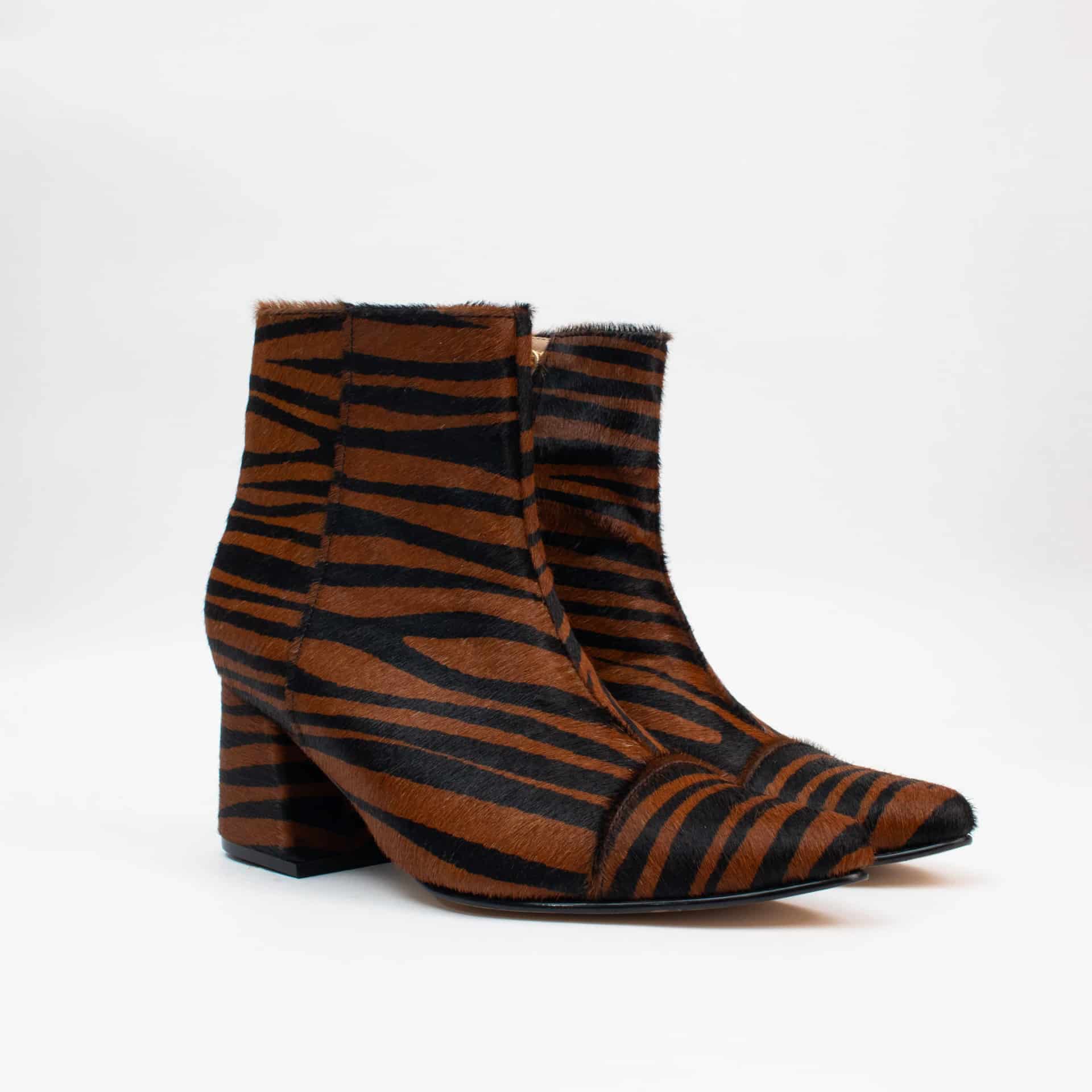 ANKLE boots fur - ZEBRA - miniatura 3