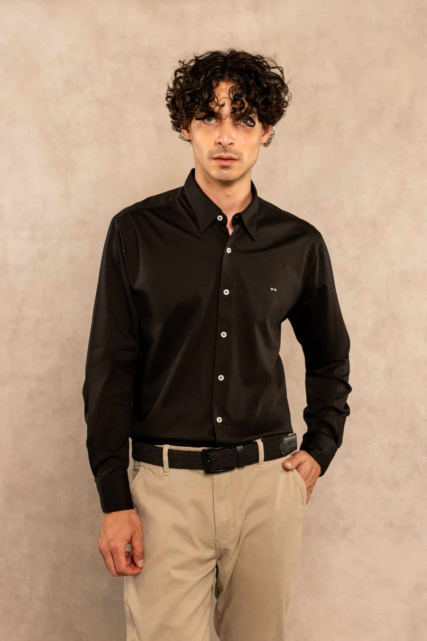 Camisa Jersey Negra - miniatura 3