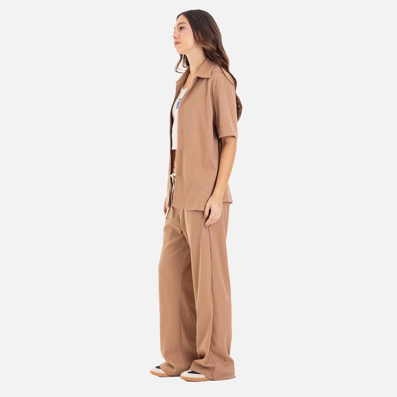 Relaxed Short Sleeve Shirt Mocca - miniatura 8