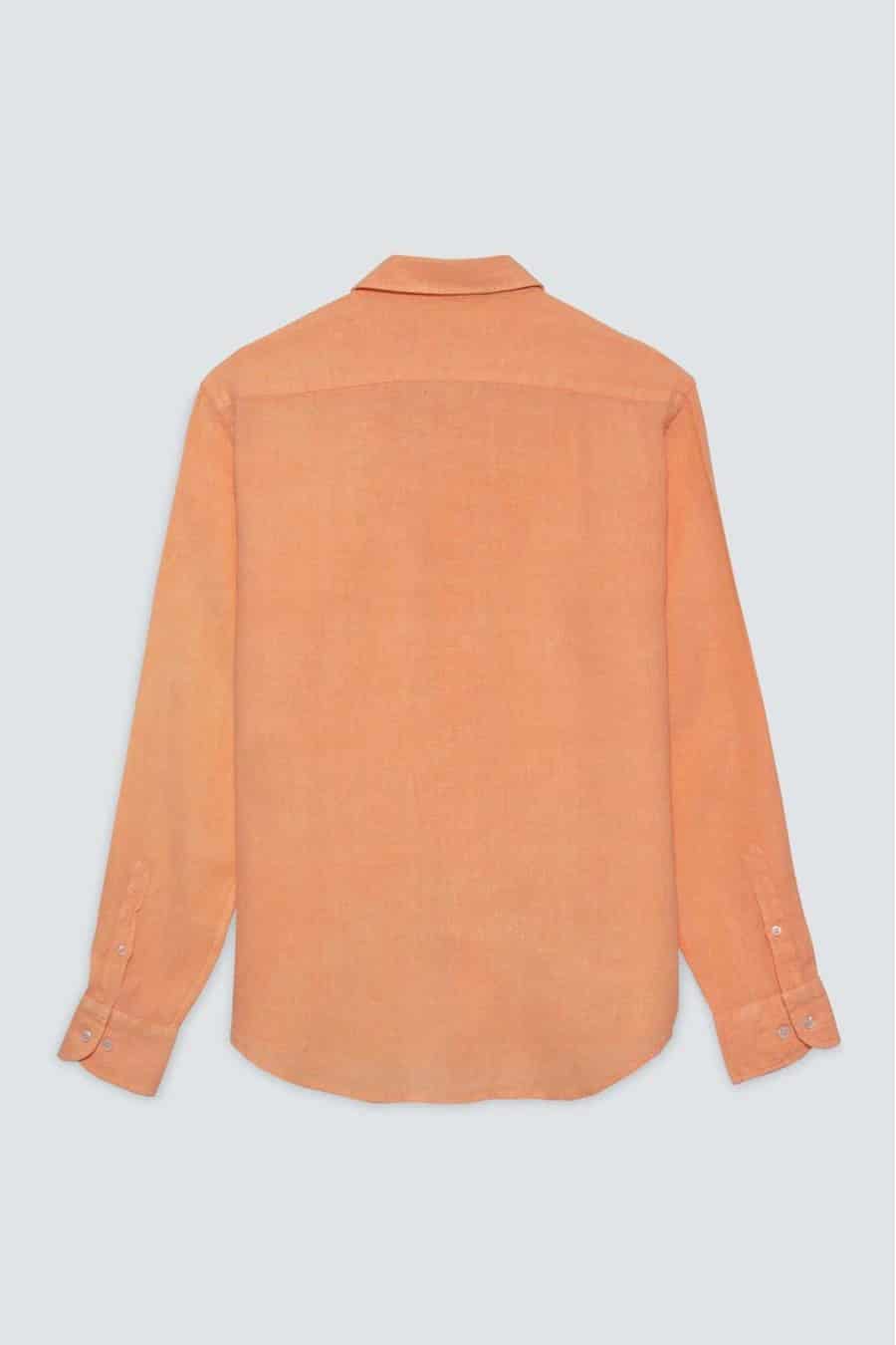 Men's linen shirt light coral - miniatura 2