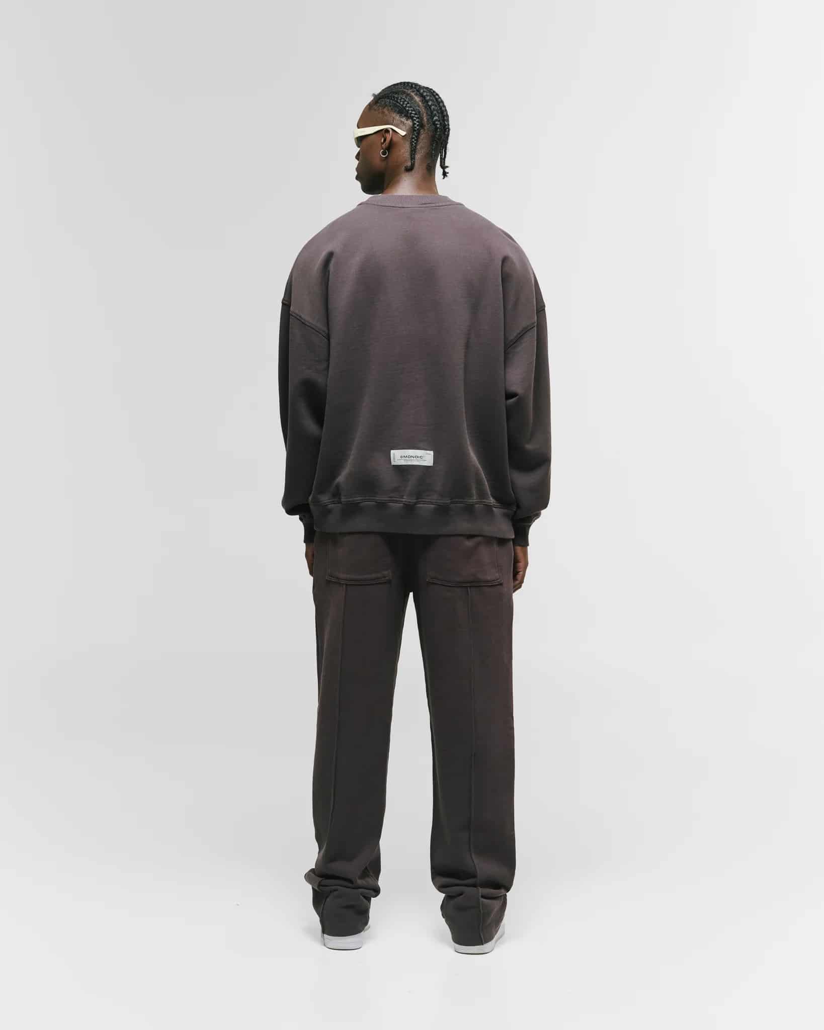 Crewneck Oversized Básico V4 - Café Chocolate - miniatura 7