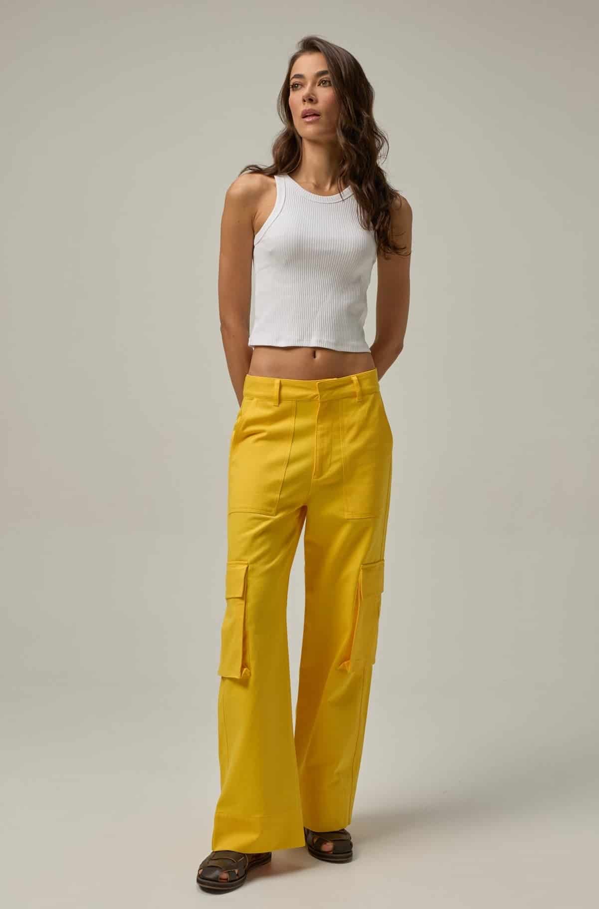 Pantalón Utility Cargo | Amarillo - miniatura 1