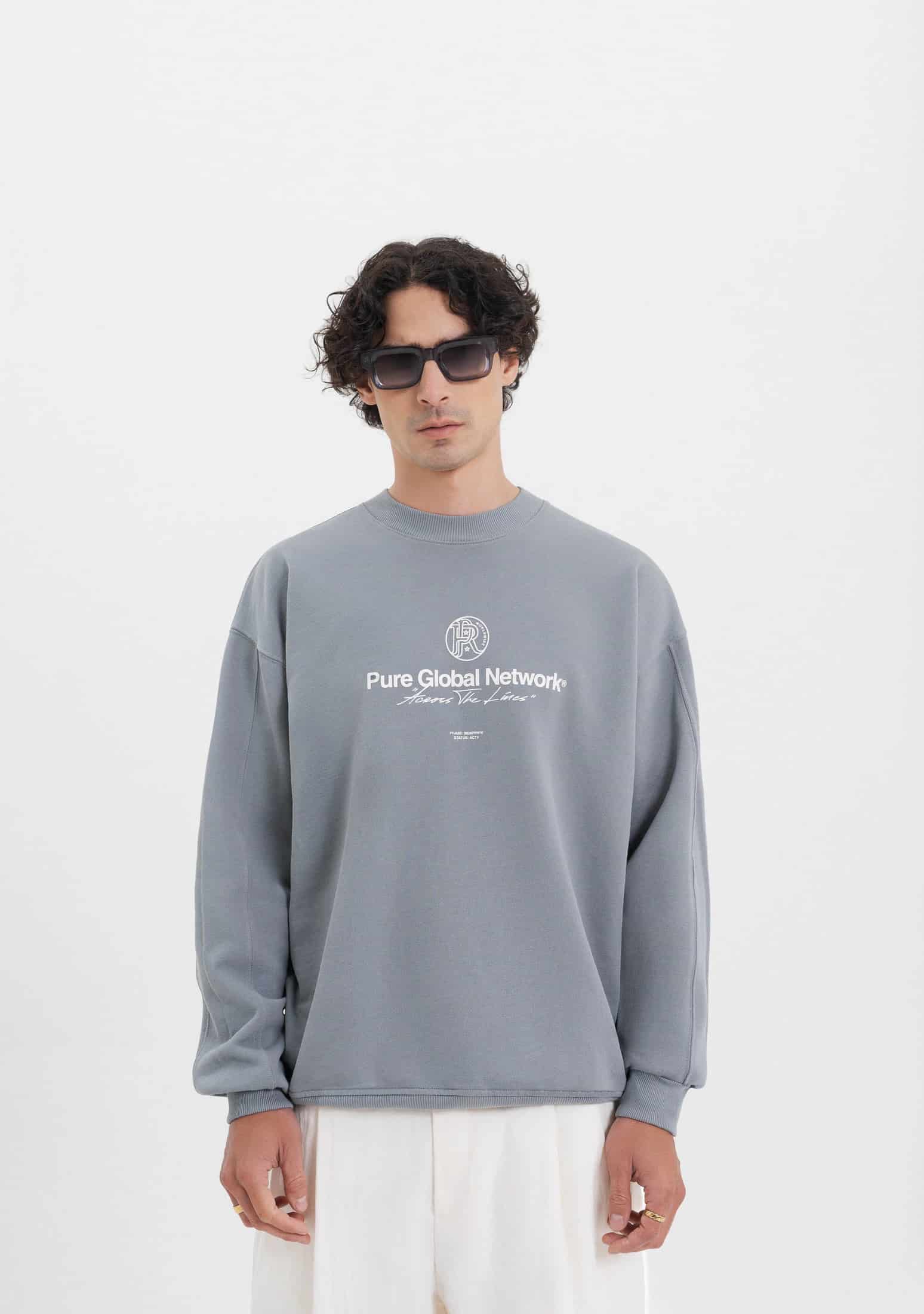 Across The Lines Gray Pullover - miniatura 2