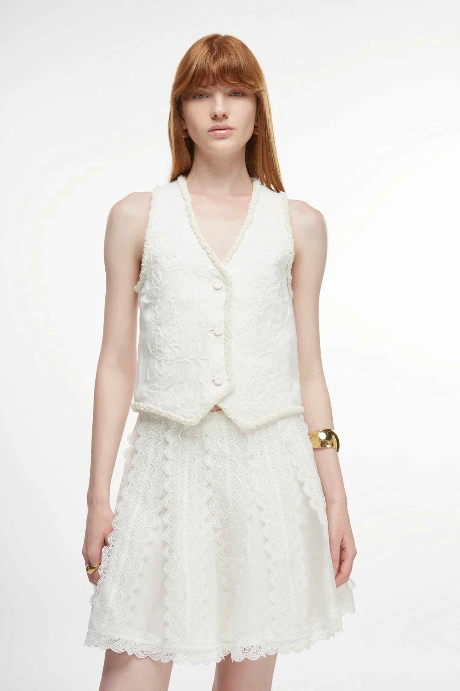 RESPLANDOR MINI SKIRT WHITE - miniatura 3