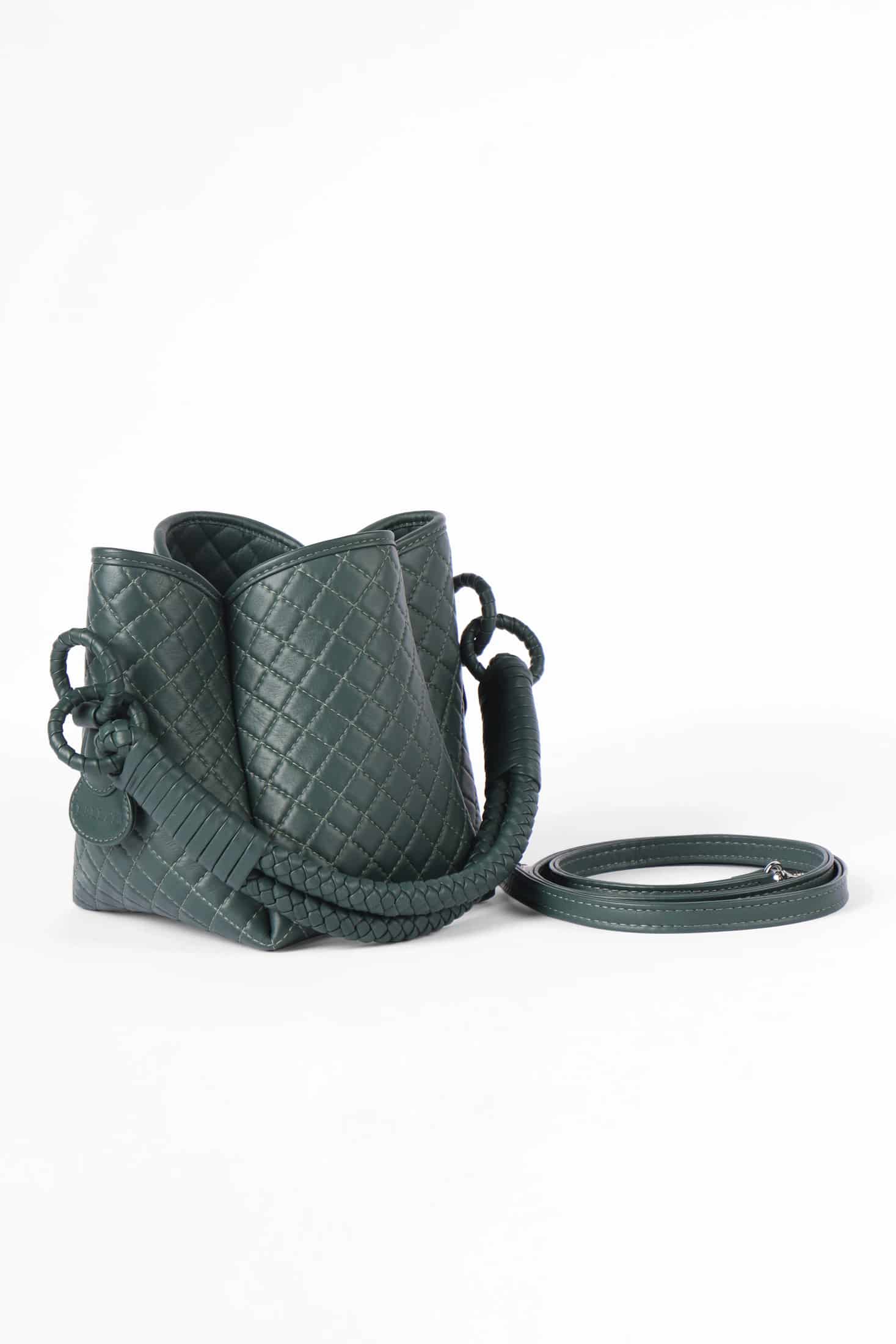 Tulip Mini Bucket Bag, Green - miniatura 4