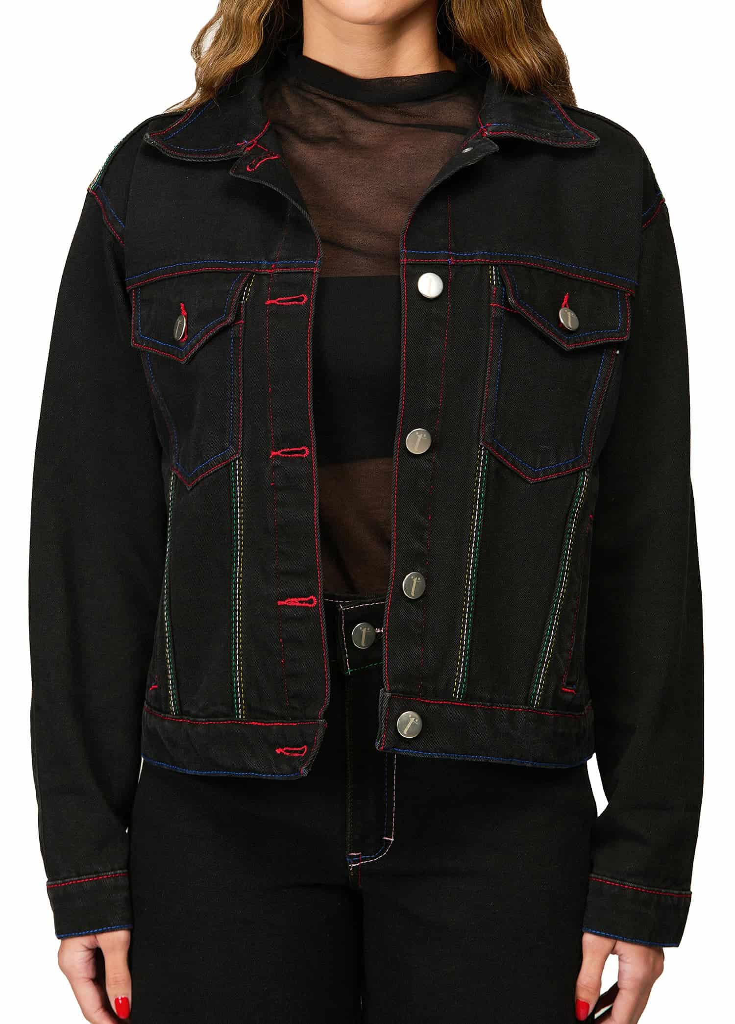 Chaqueta Denim Negra Momento - miniatura 2