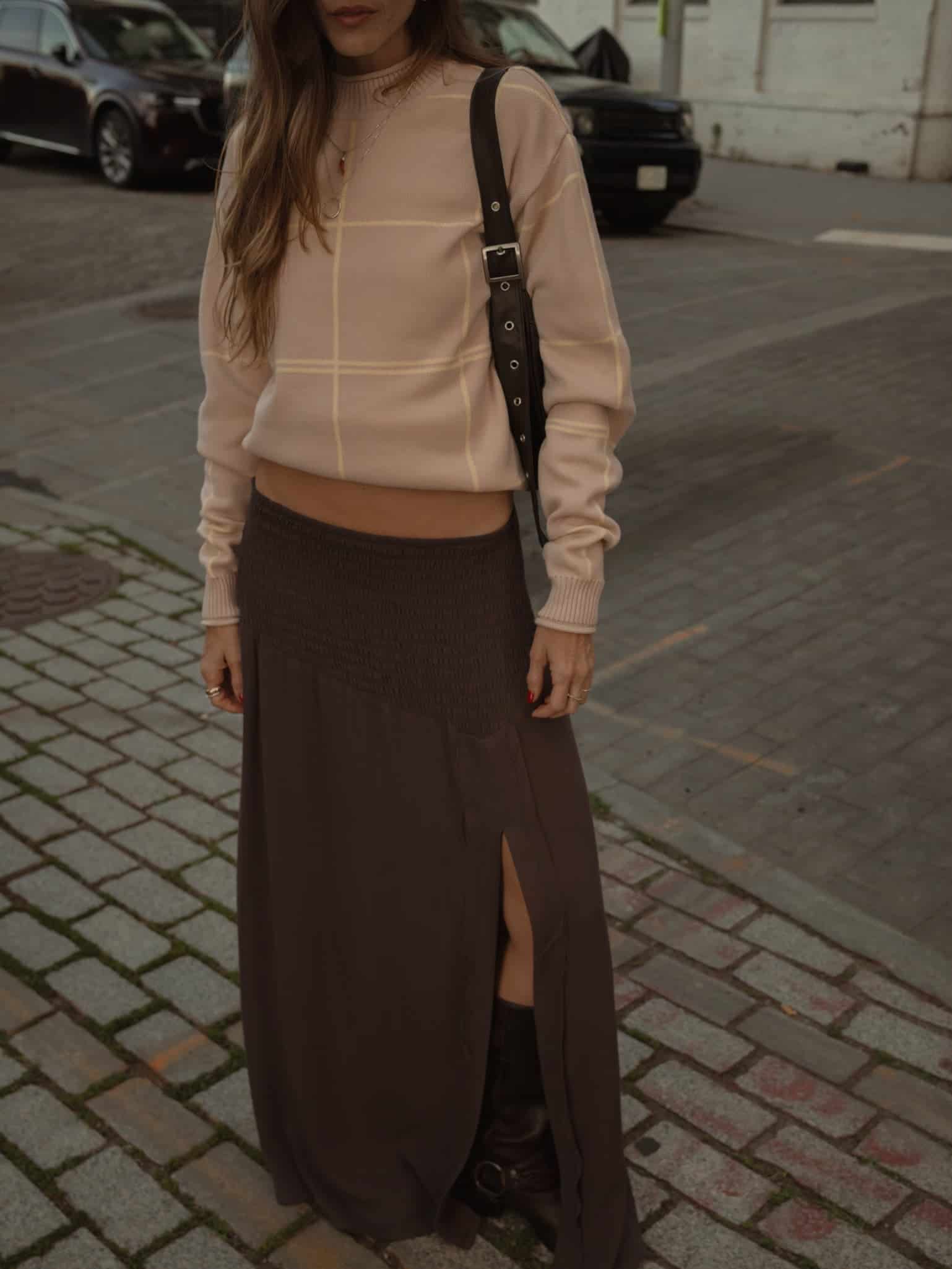 BOHO MAXI SKIRT - BROWN - miniatura 4