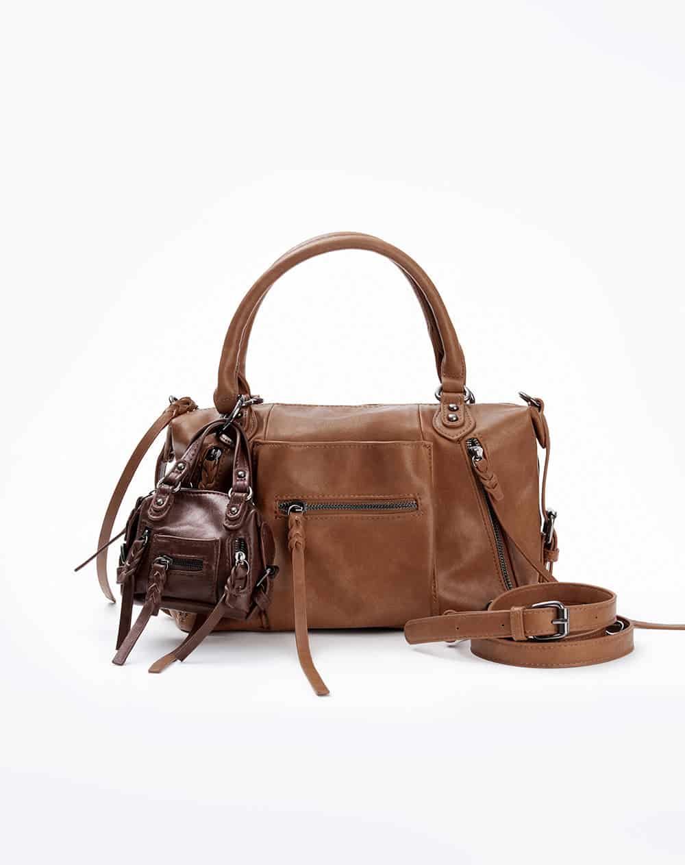 Bolso bowling + monedero café mujer - miniatura 1