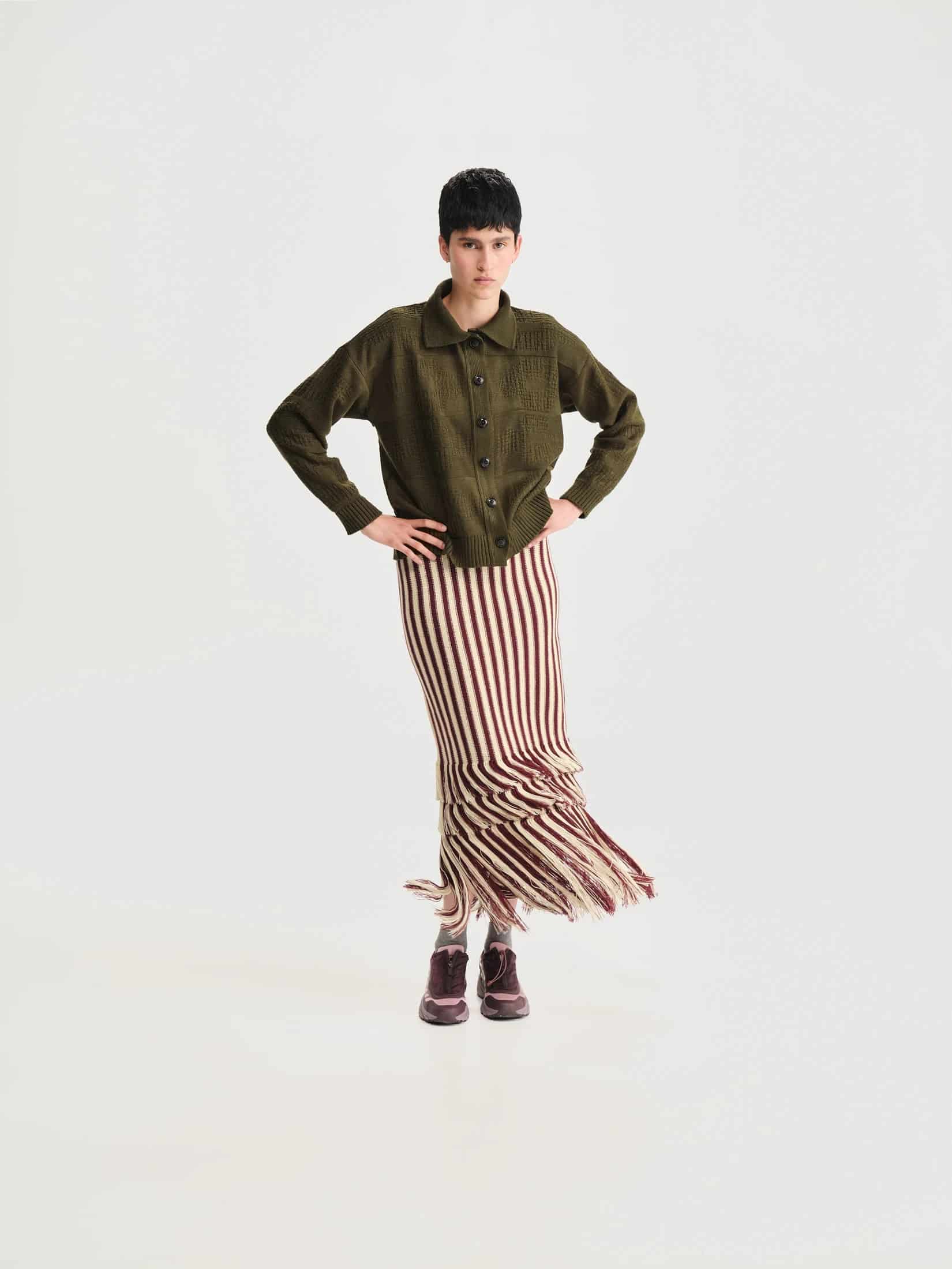 GREEN PICNIC POLO CARDIGAN - miniatura 1