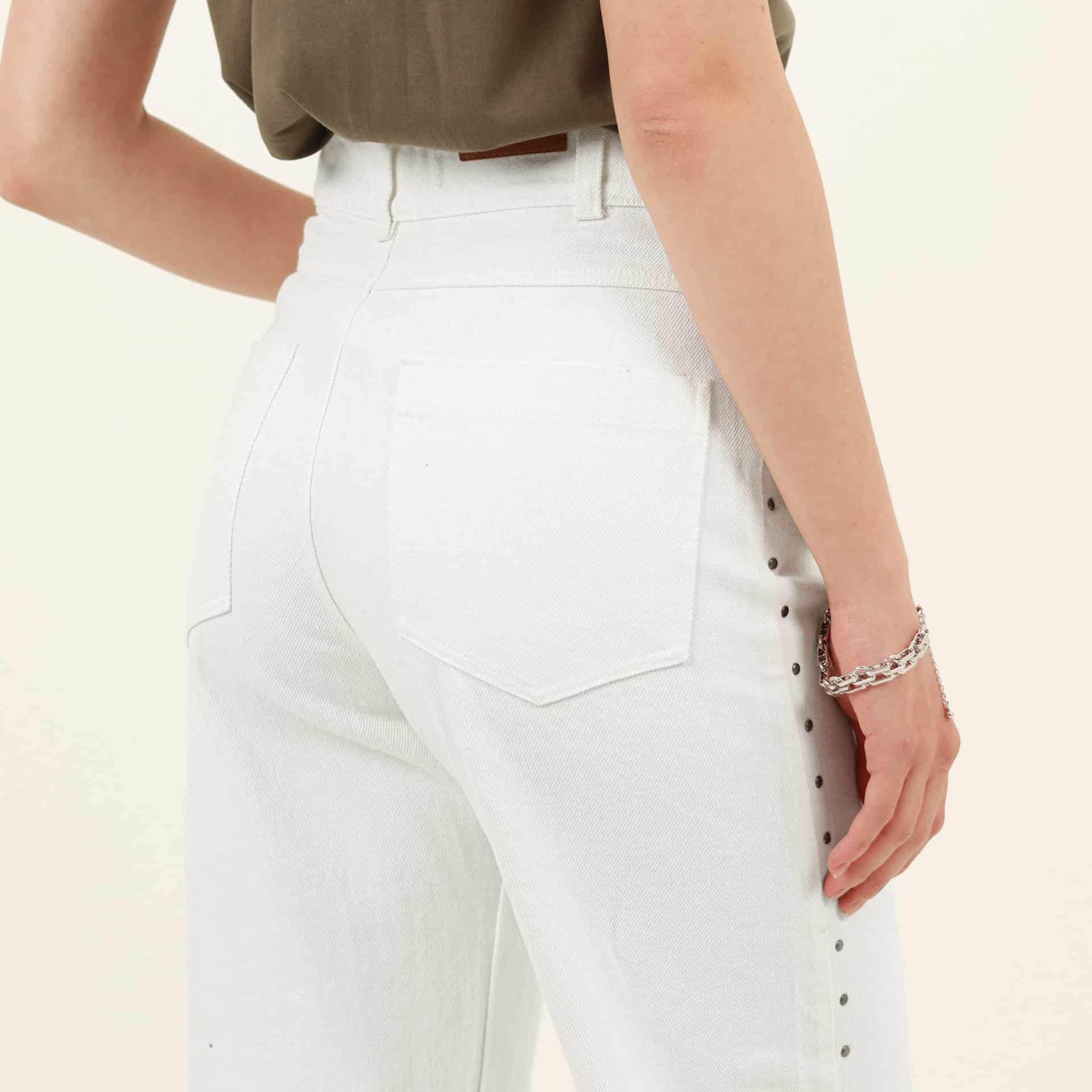 Jean palazzo bota flare con taches - miniatura 7
