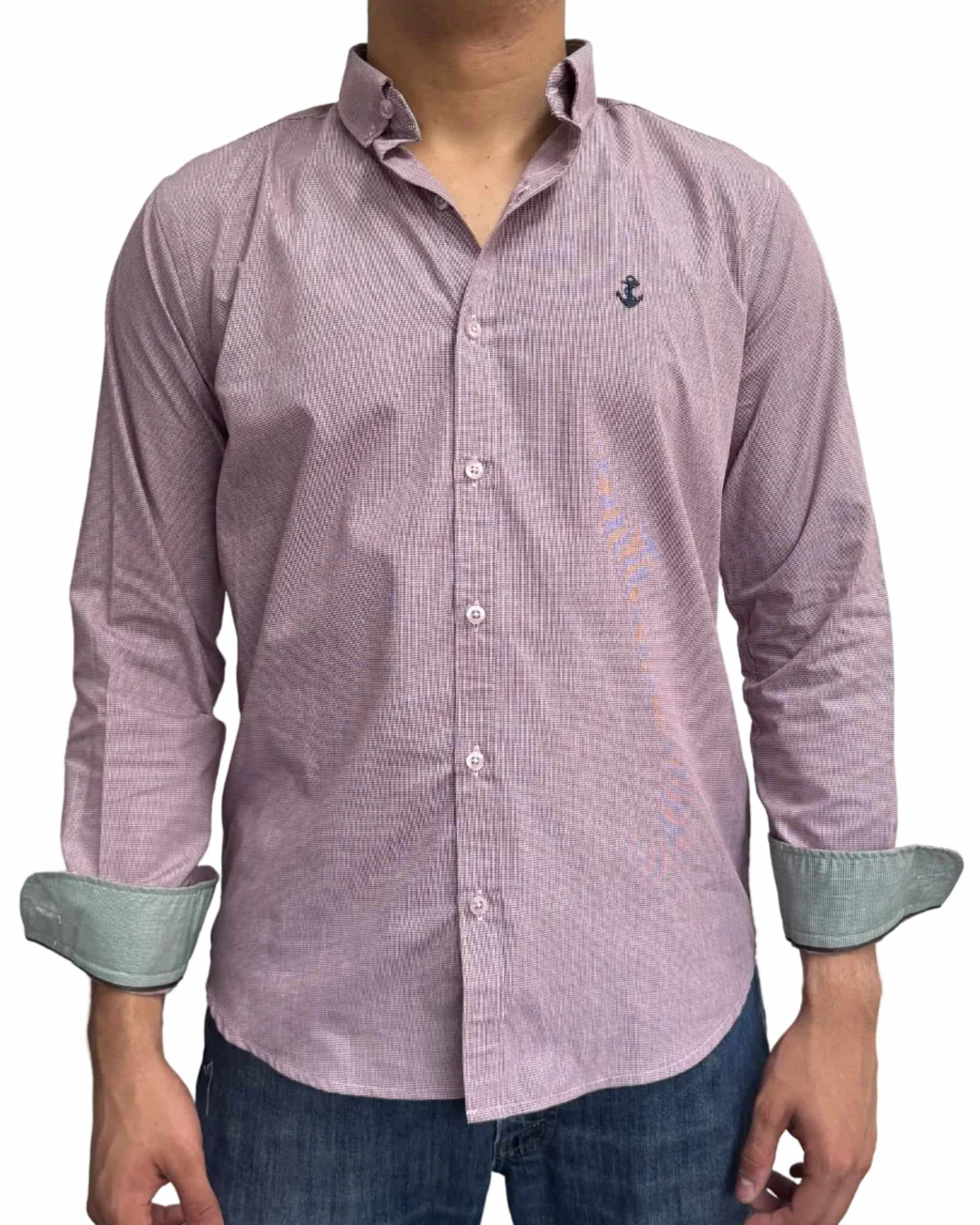 Camisa Punteado Vino - miniatura 3
