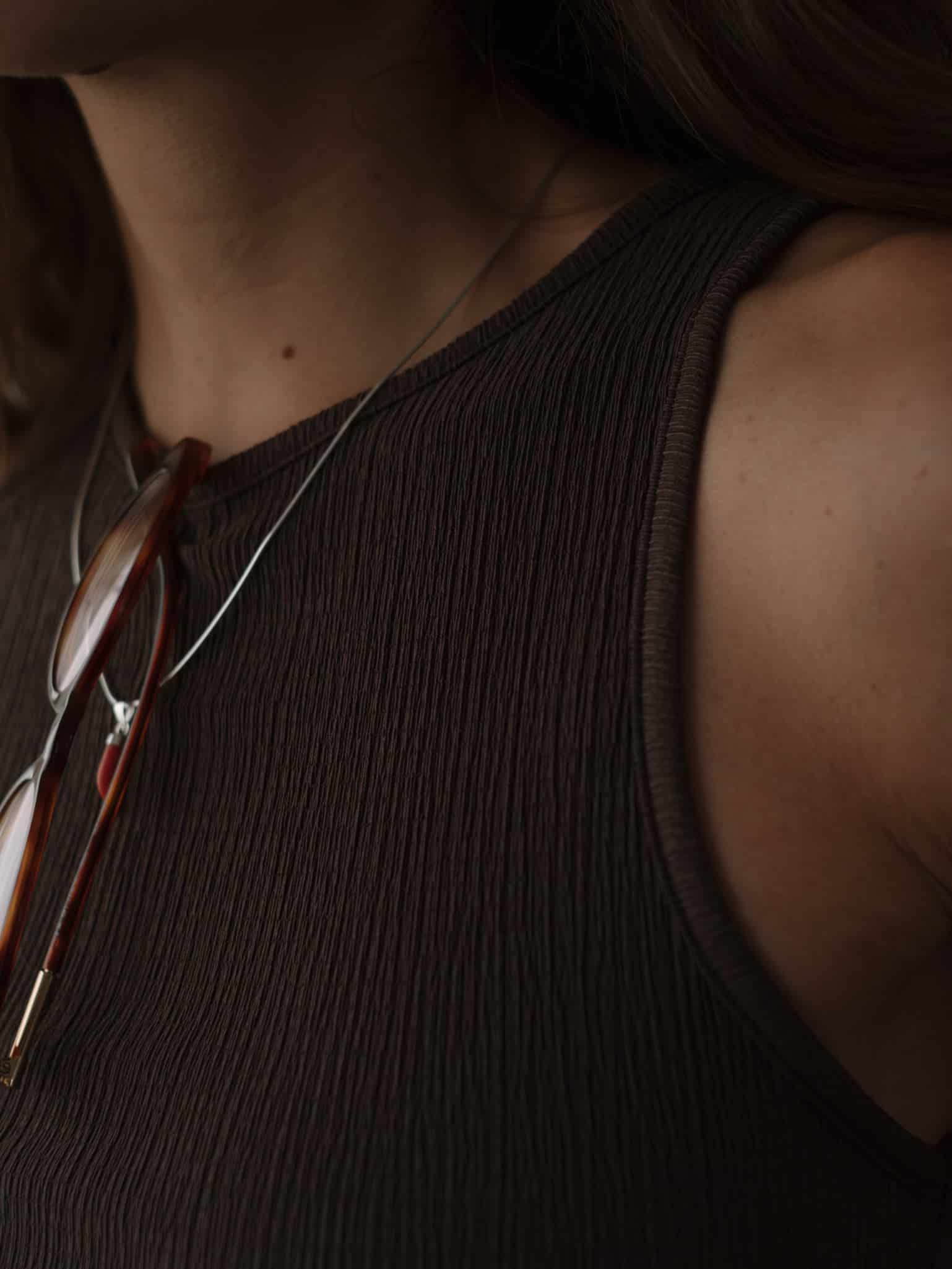 LONG TANK DRESS - BROWN - miniatura 10
