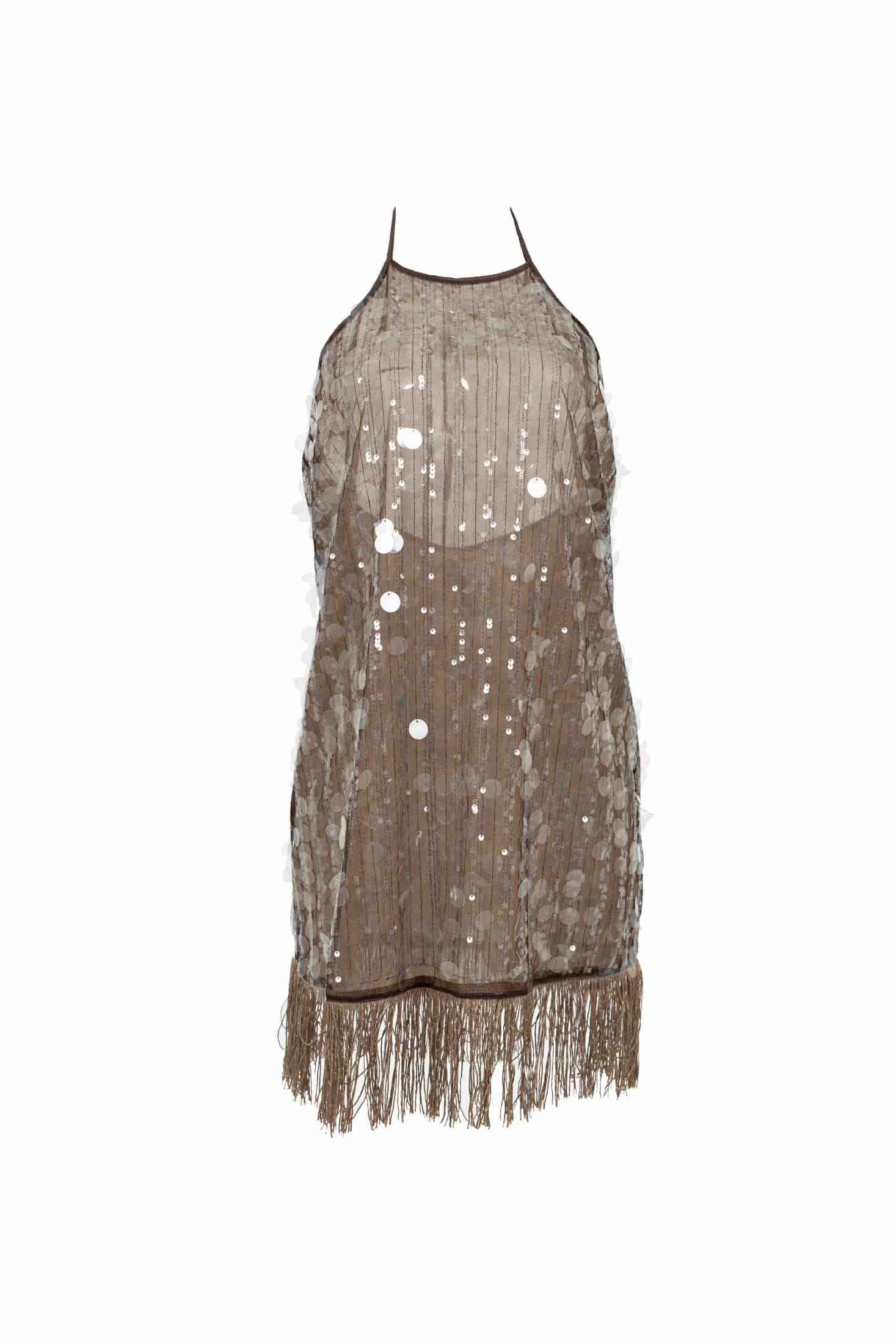 VESTIDO LENTEJUELAS ELLIPSE BY SARA RESTREPO CAFÉ - miniatura 4