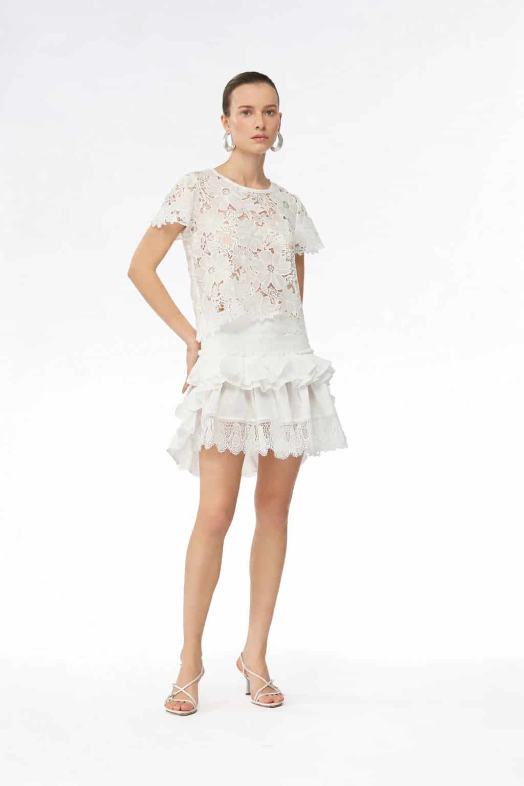 MARETTA MINI SKIRT WHITE - miniatura 1