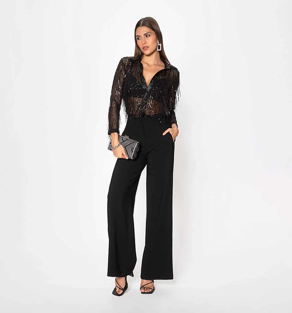 Blusa m/larga  cuello cartera - miniatura 1