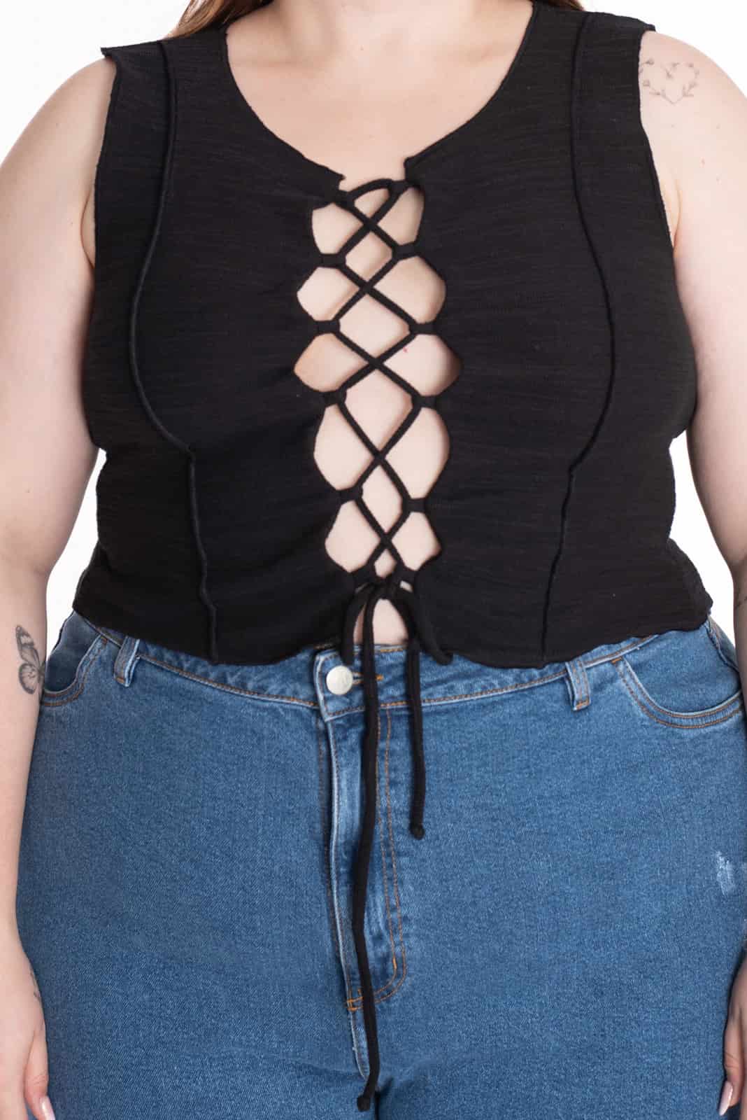 Crop Top Bonnie Negro - miniatura 5