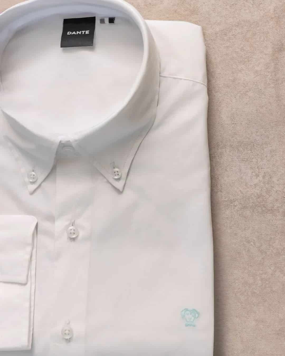 Camisa Antimanchas Popelina Blanco Logo Azul Claro - miniatura 10