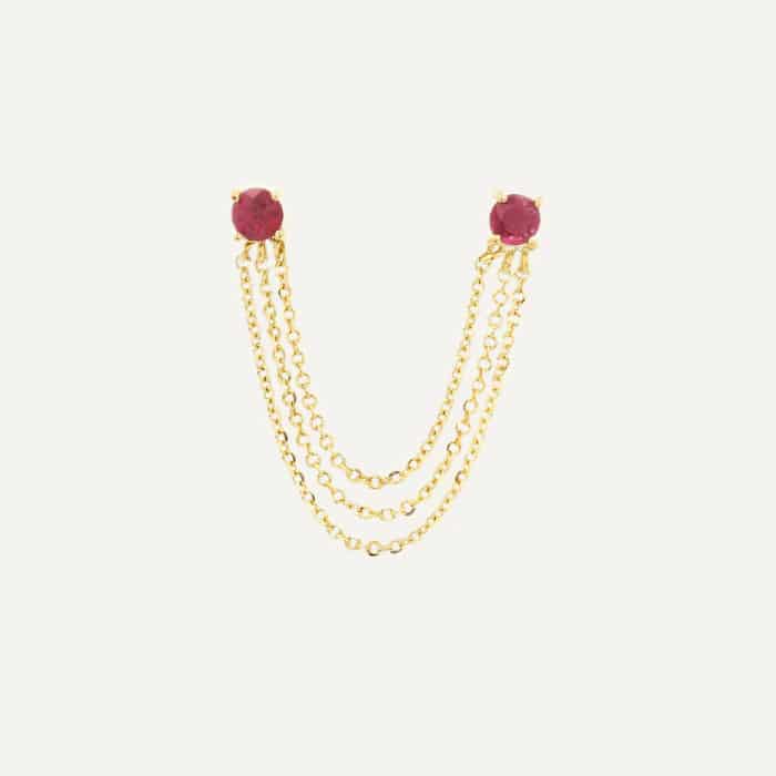 Arete conector basic tres cadenas - miniatura 5