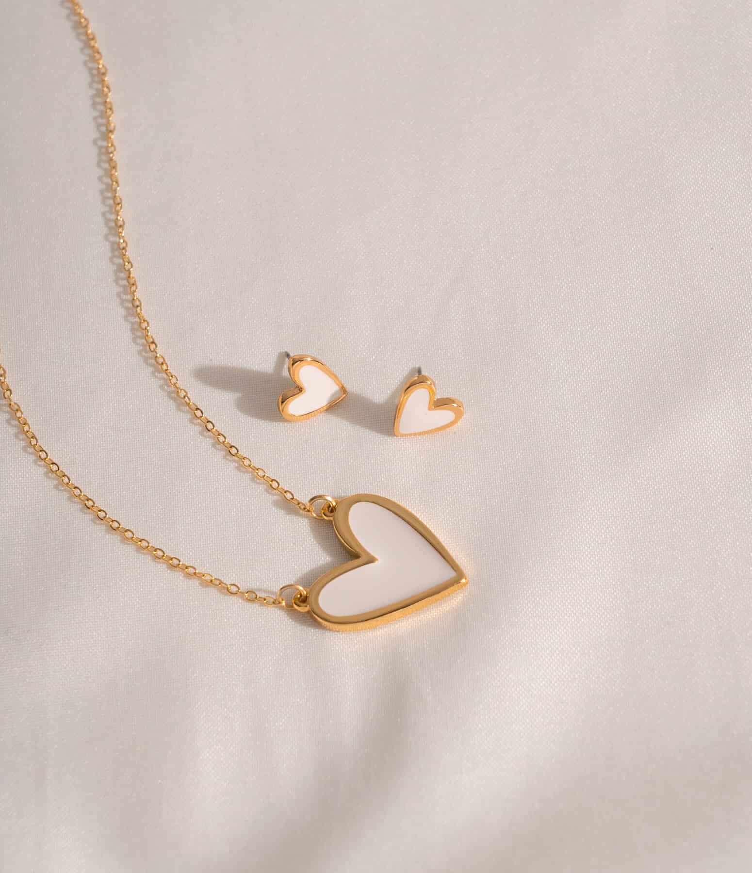 Set Cadena + Aretes Corazón - miniatura 2