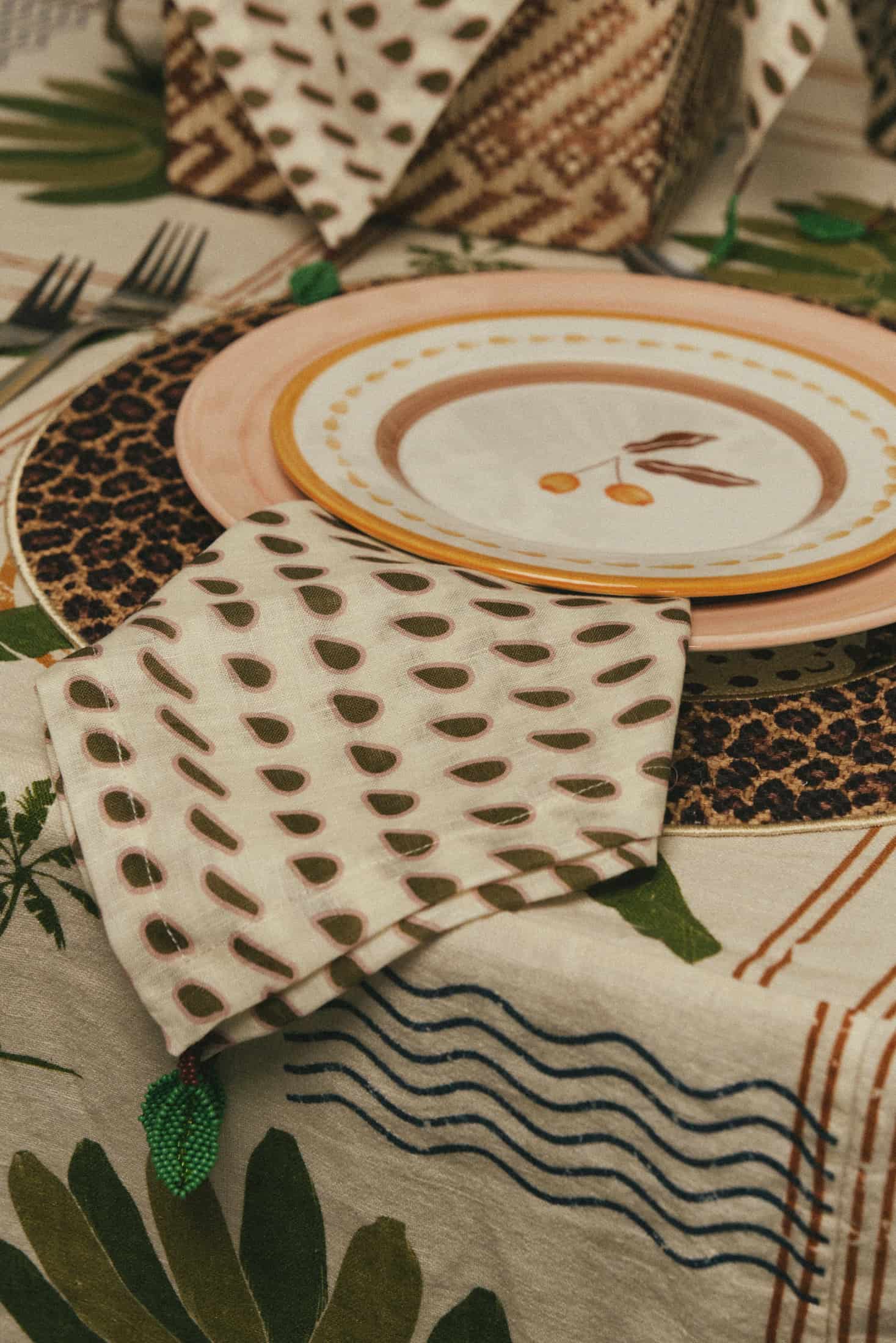 Green Seeds Linen Napkins / Set of 4 - miniatura 3