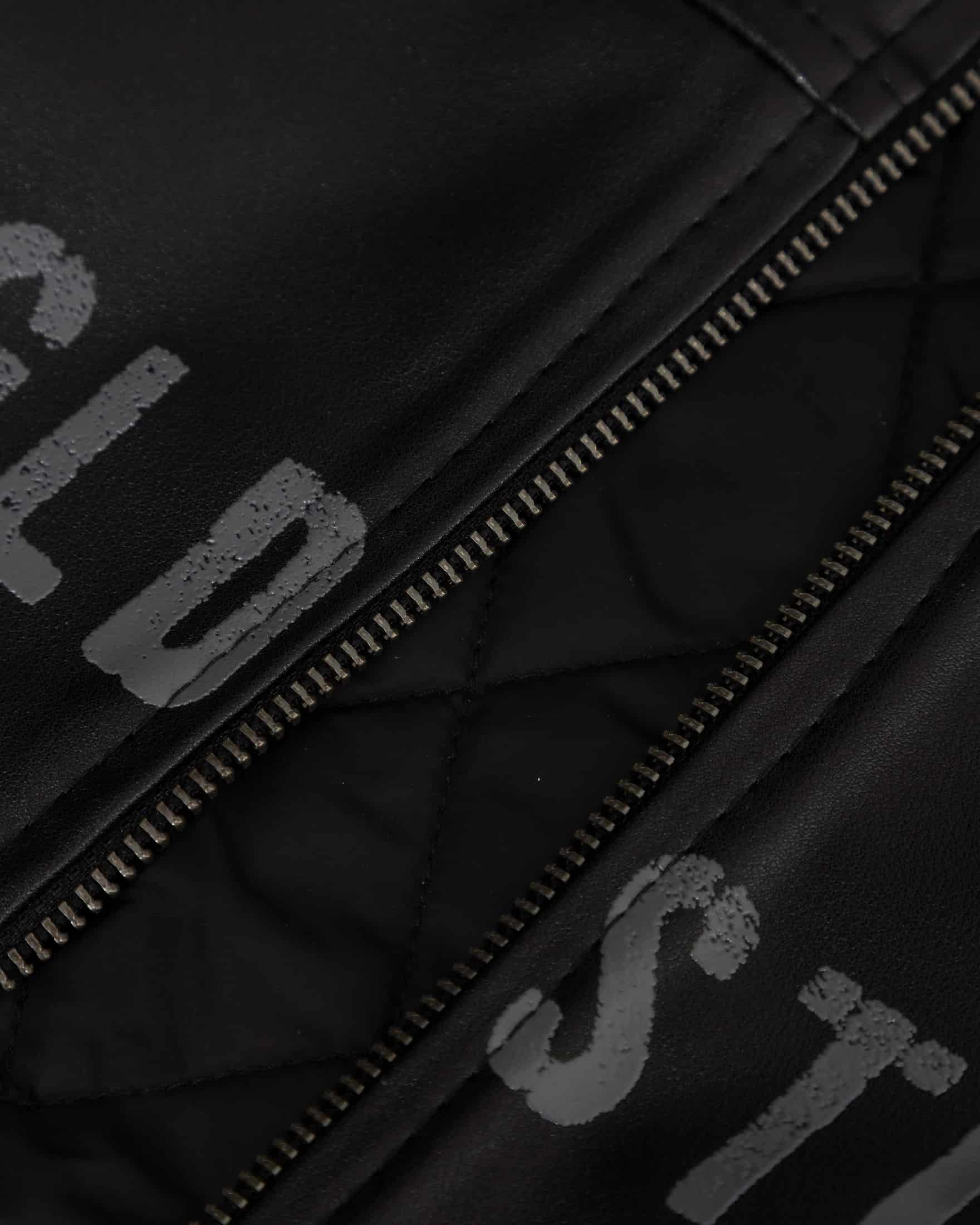 Spring Worn Logo Cropped Jacket Black - miniatura 6