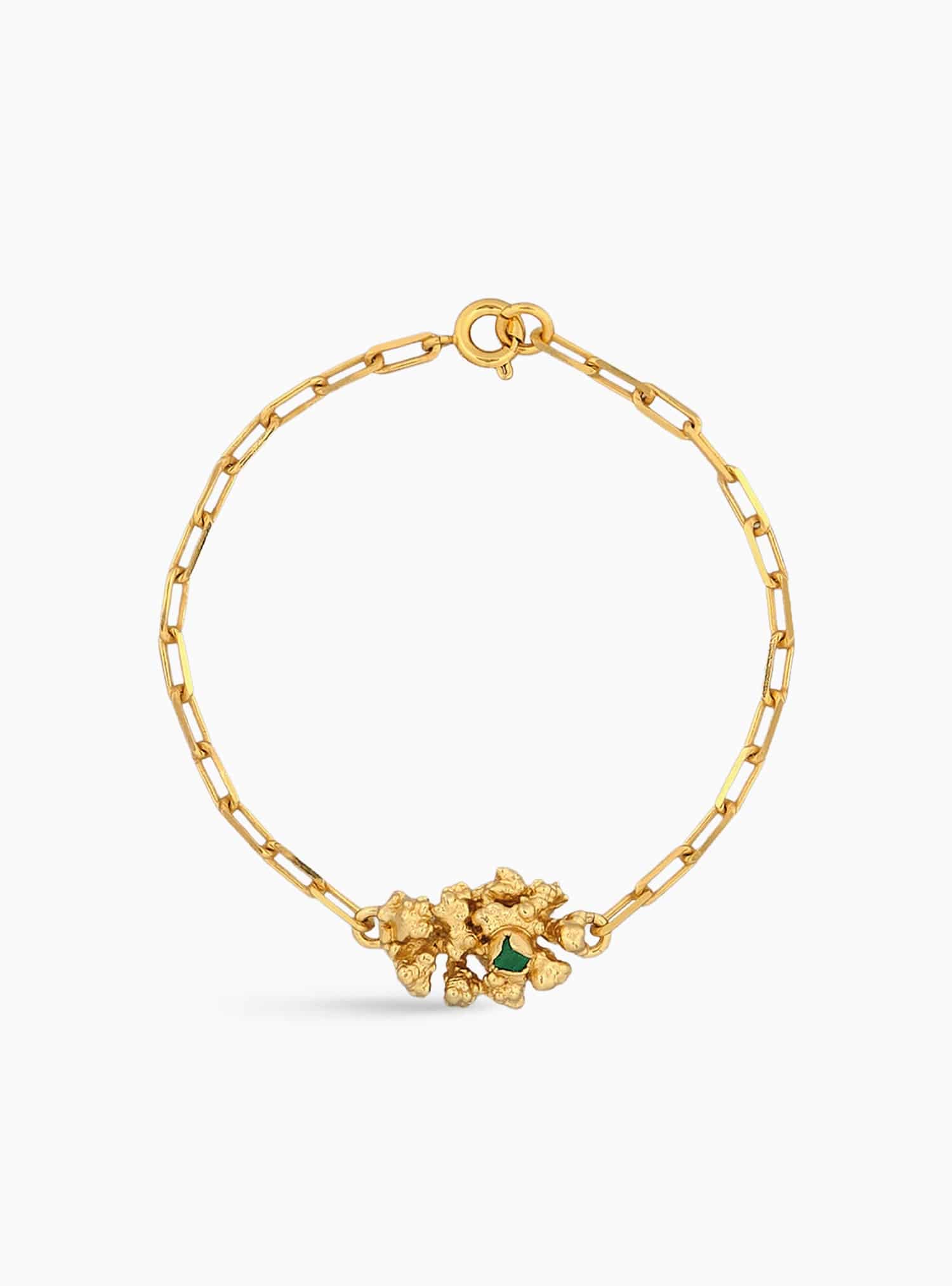 Aura Emerald Chunk Bracelet - miniatura 1