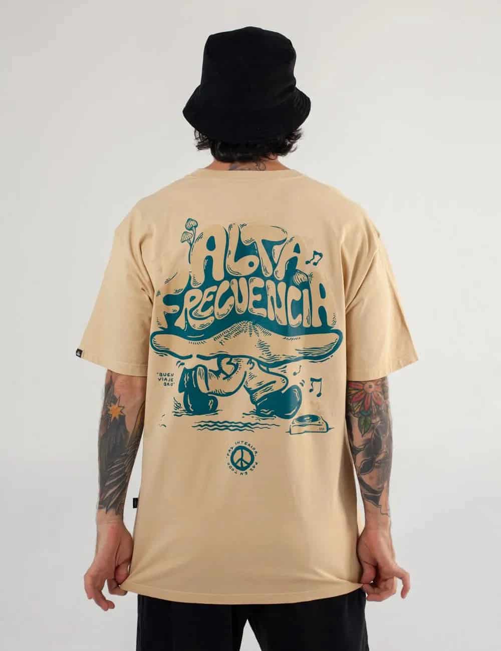Camiseta Oversize Alta Frecuencia Arena Hombre - miniatura 10