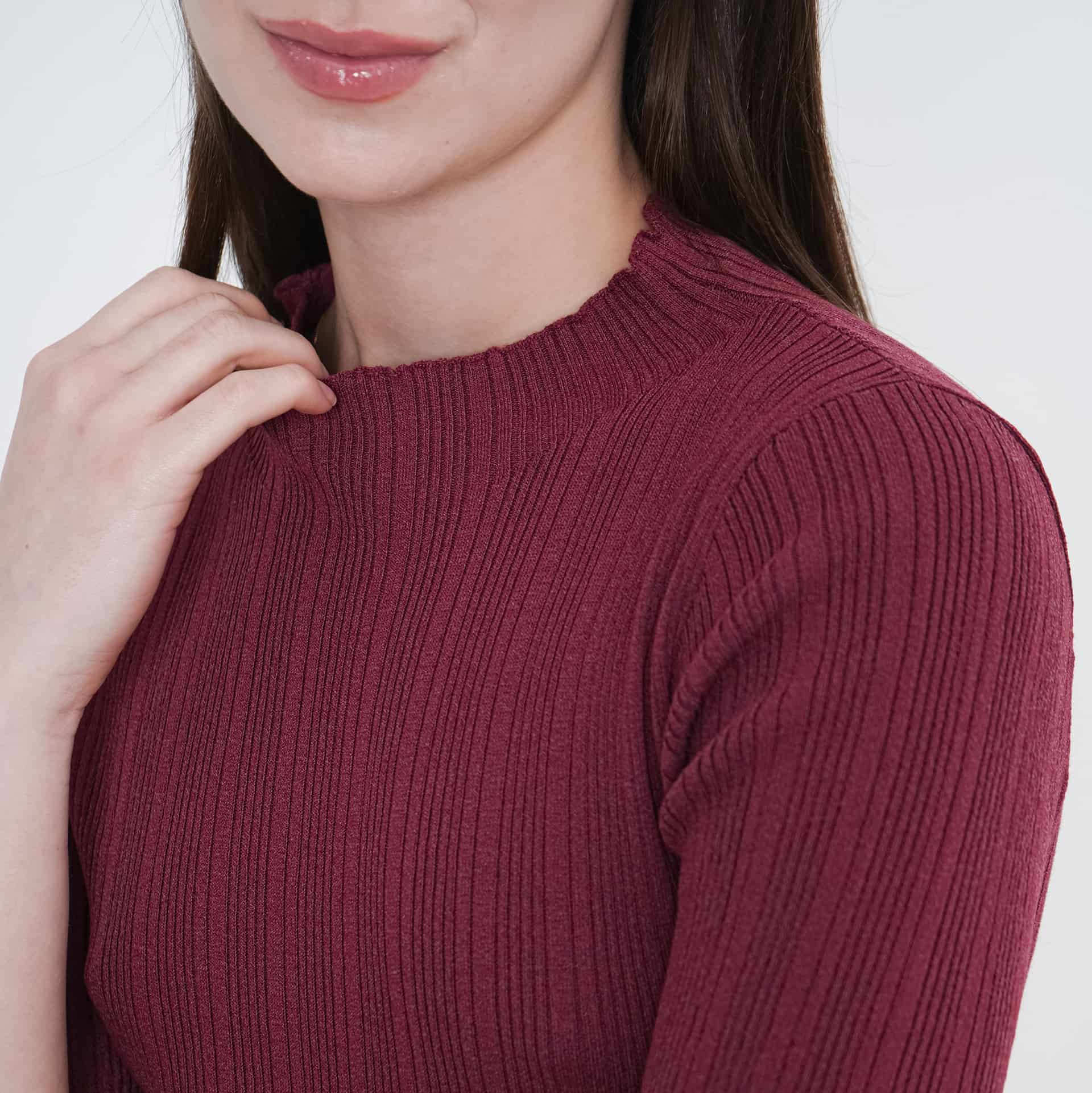 Sweater cuello alto manga al codo - miniatura 10